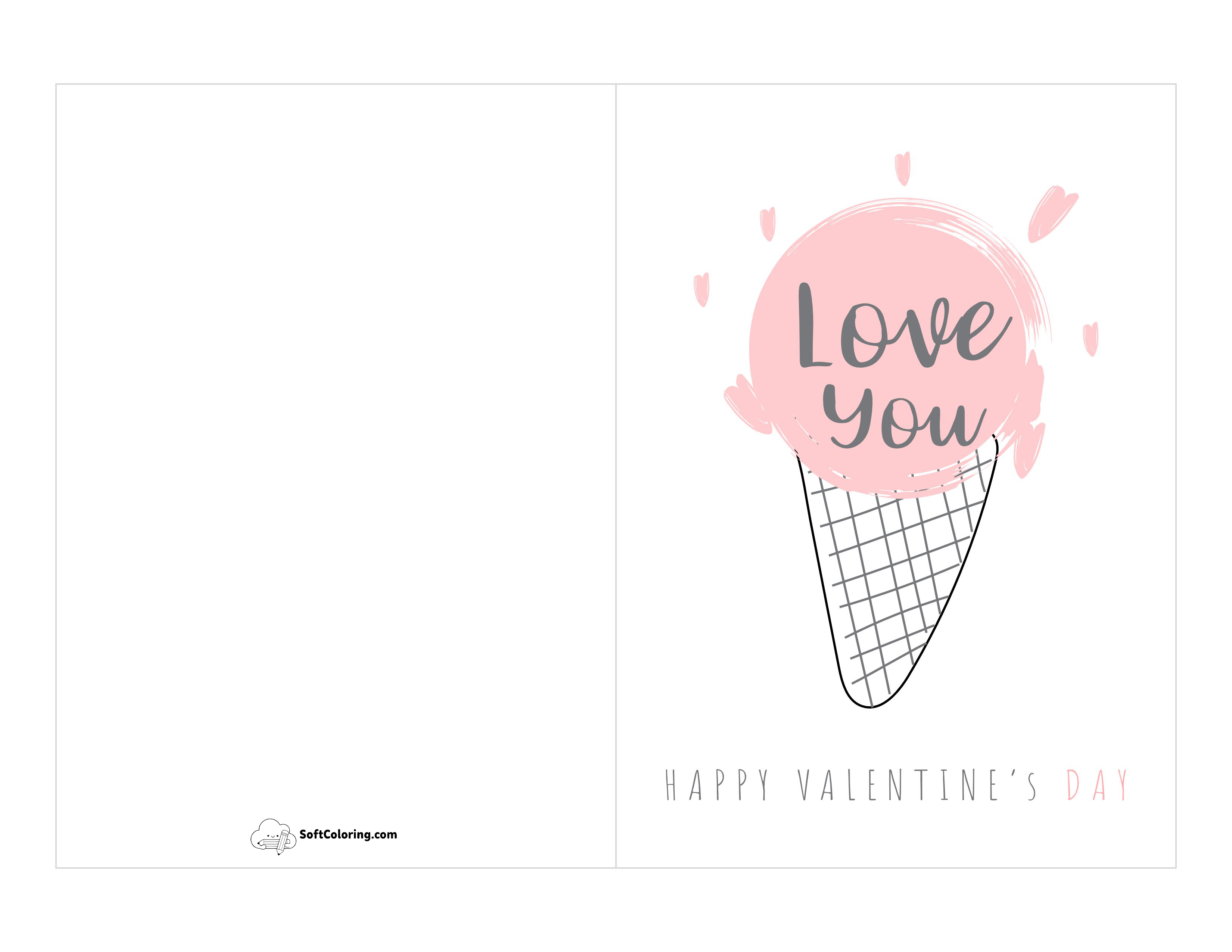 "Love You" Sweet Ice Cream Card