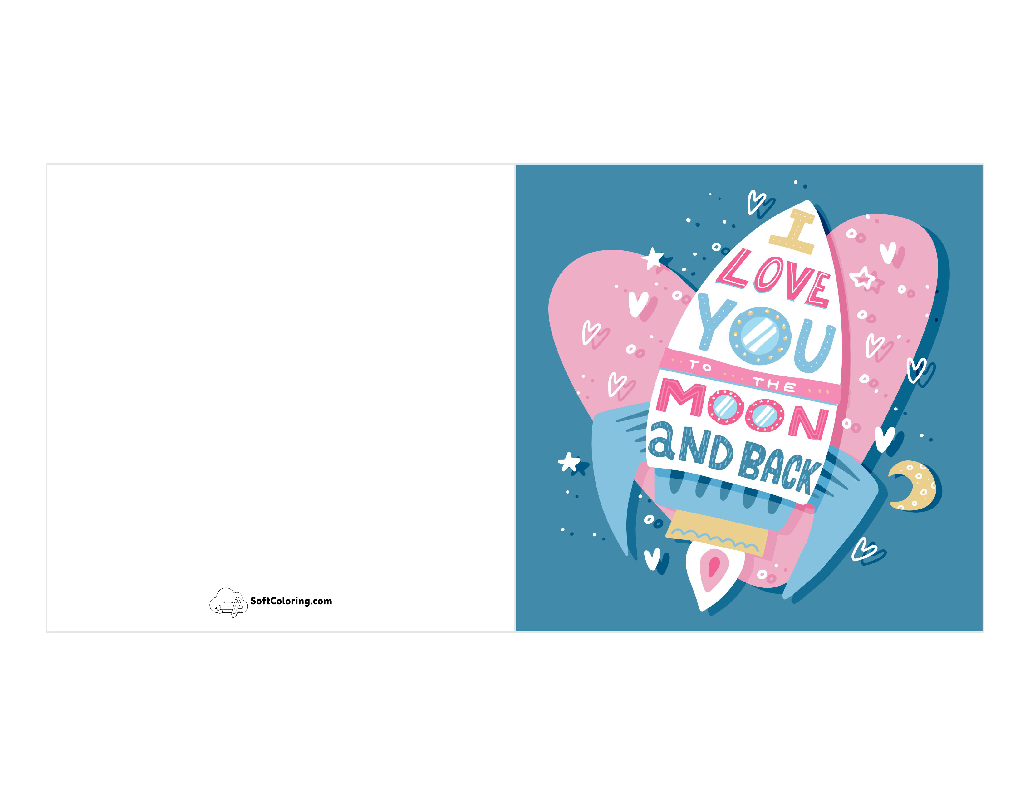 "I Love You To The Moon And Back" Dad Card