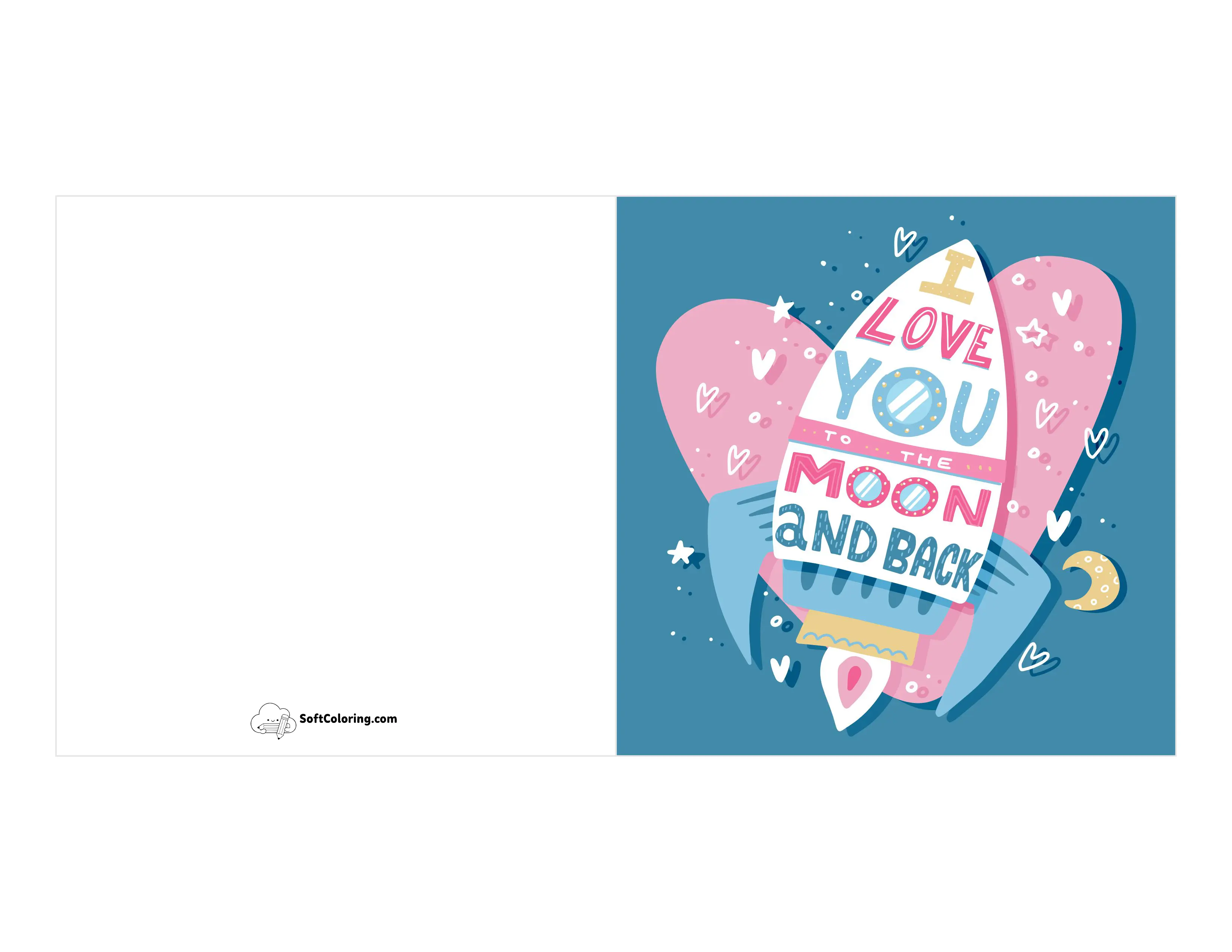 "I Love You To The Moon And Back" Mom Card