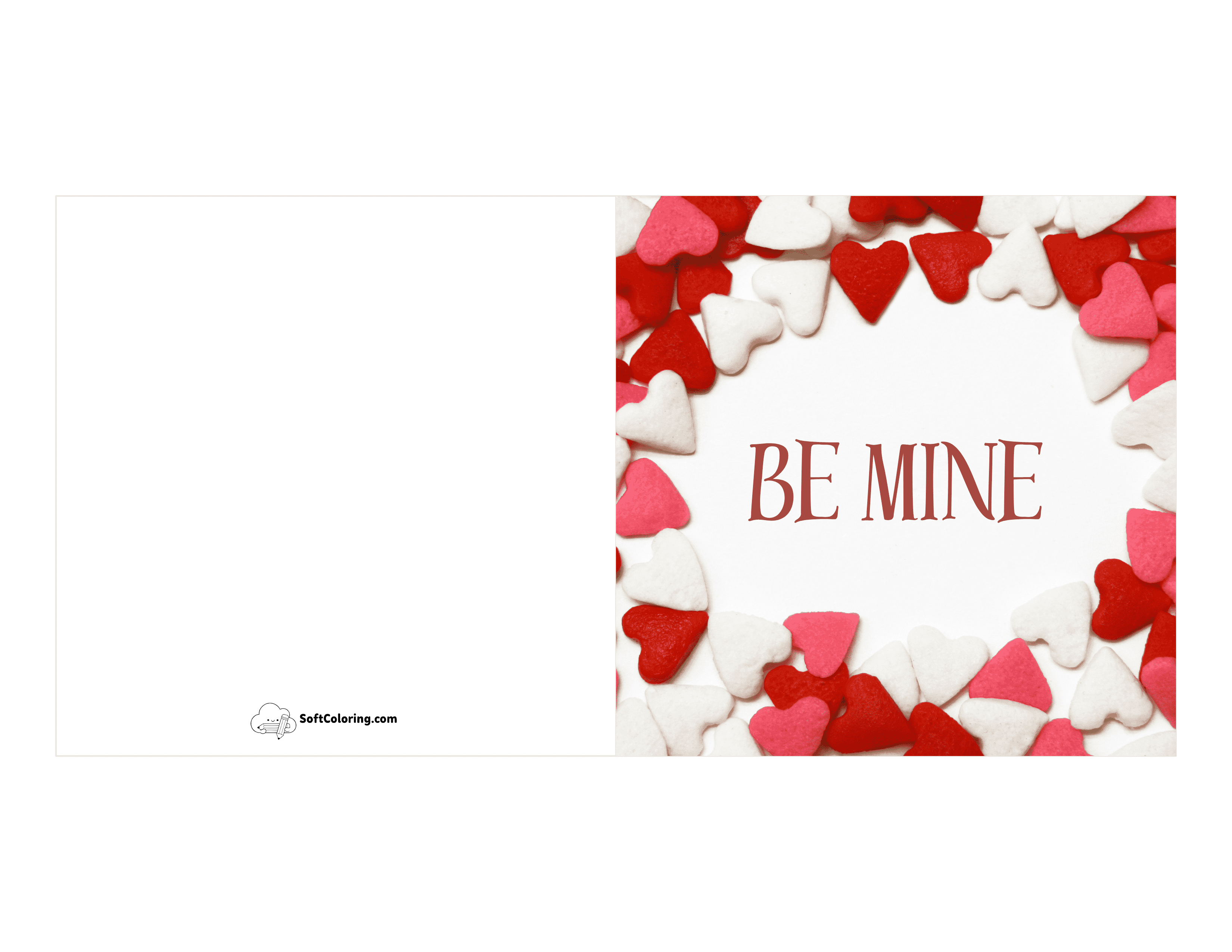 "Be Mine" Cute And Romantic Valentine's Day Card Printable