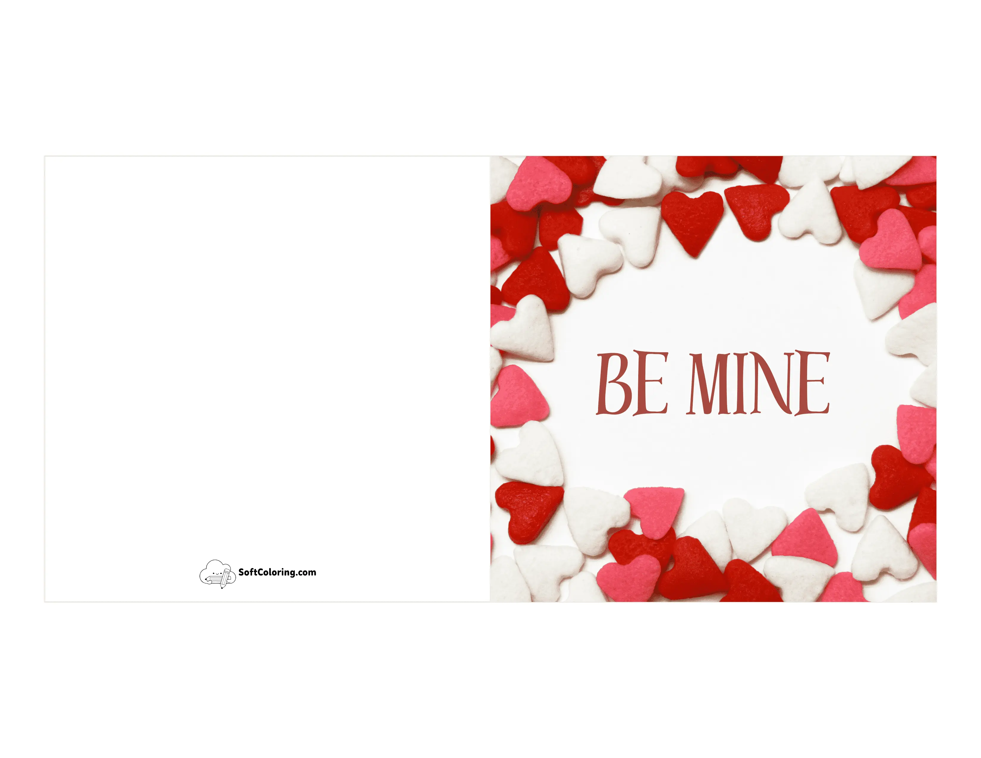 "Be Mine" Cute And Romantic Valentine's Day Card Printable