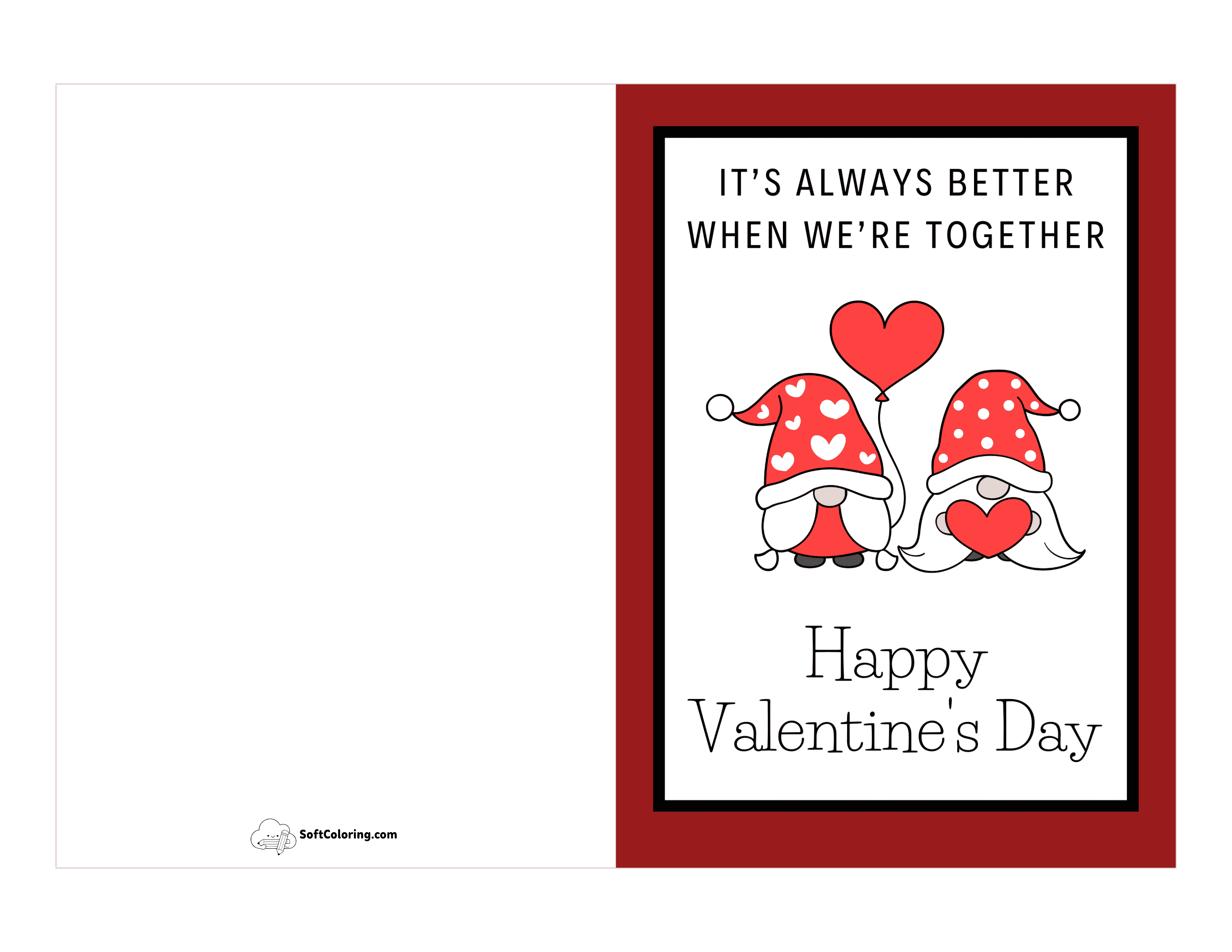 Funny Gnome Couple Printable Valentine