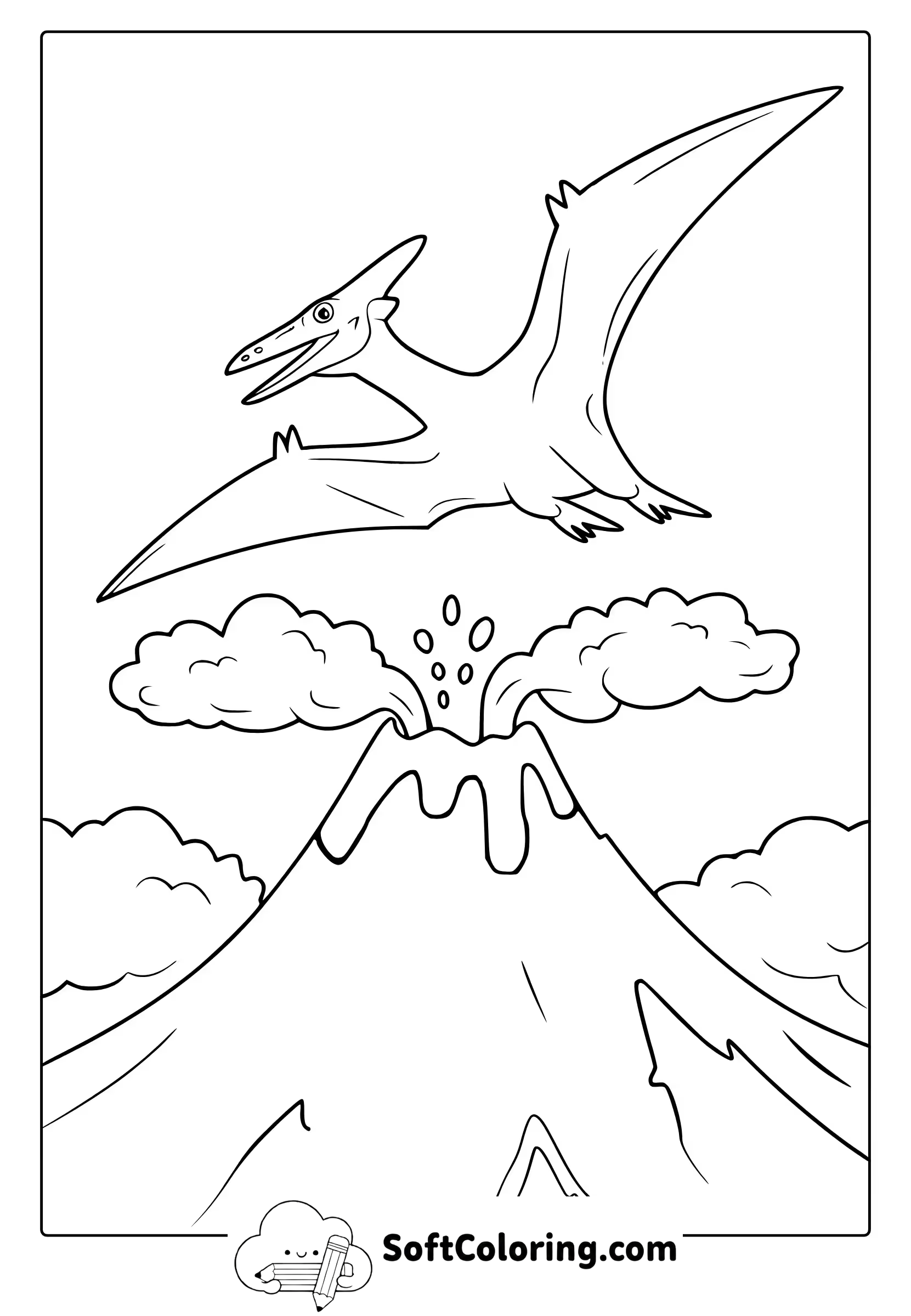 pterodactyl coloring page
