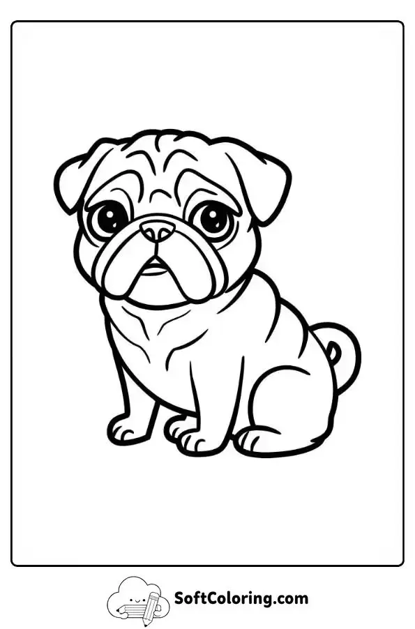 Pug Dog Coloring Page