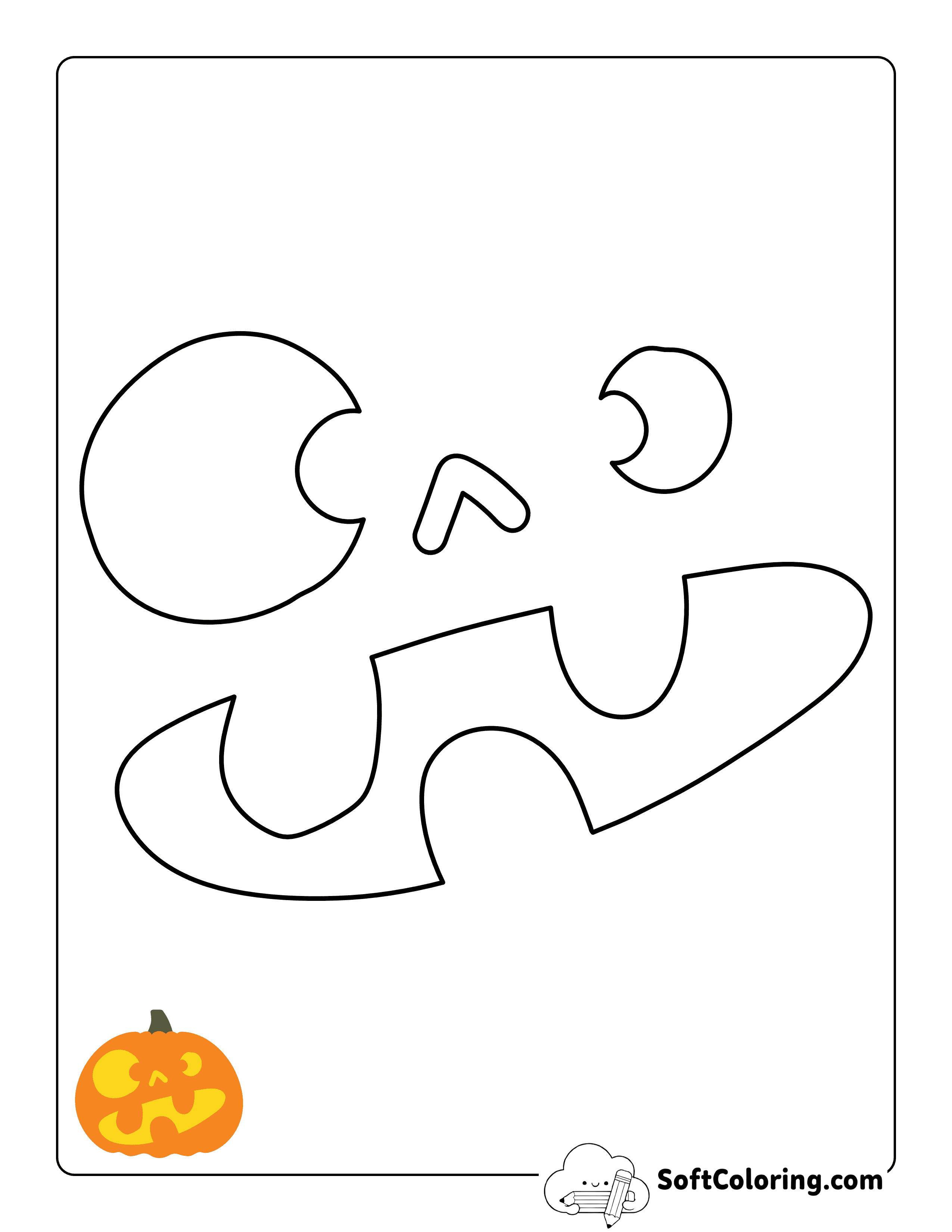 New! Goofy Monster Face Pumpkin Carving Template