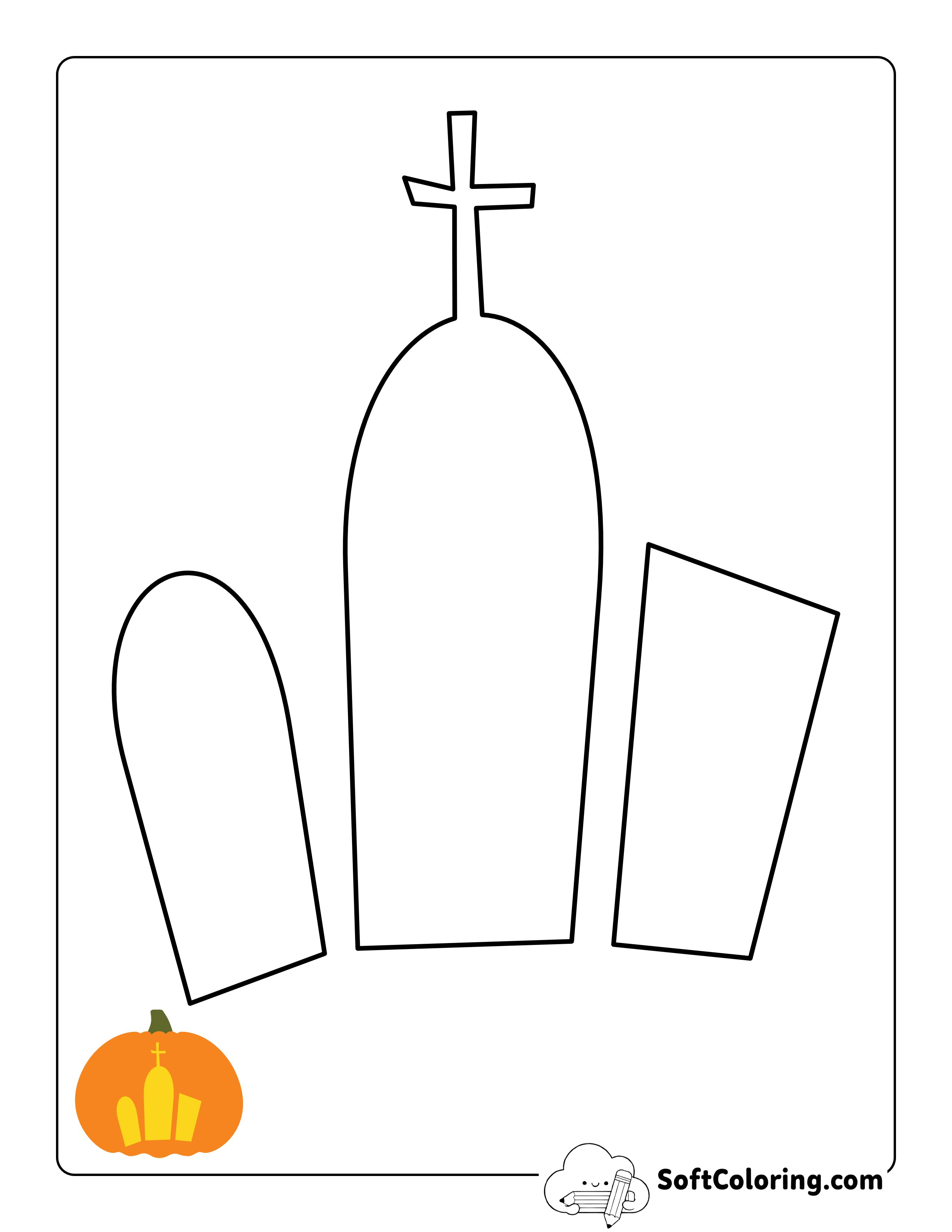 Gravestone Pumpkin Carving Stencil To Print
