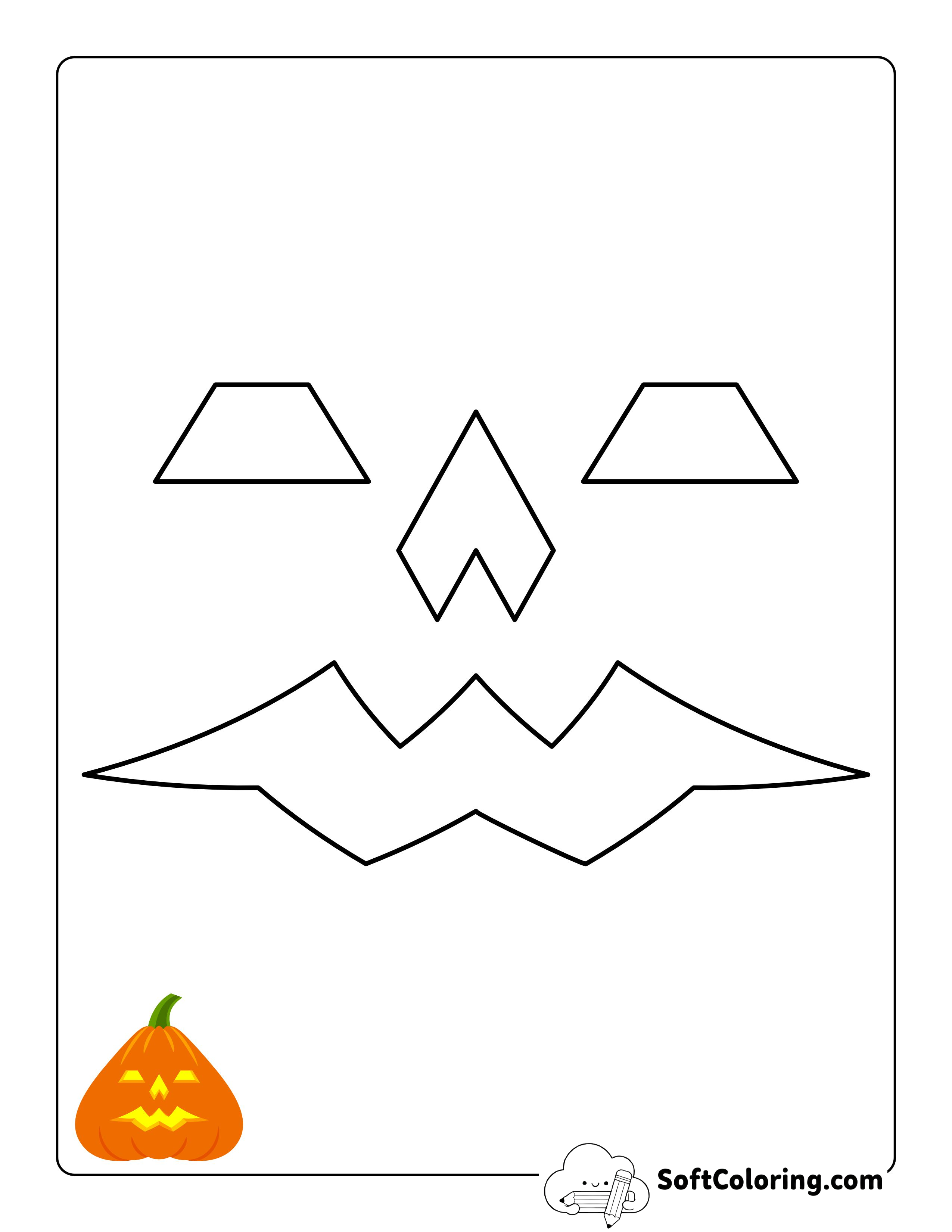 Halloween Stencil Pumpkin Face Template