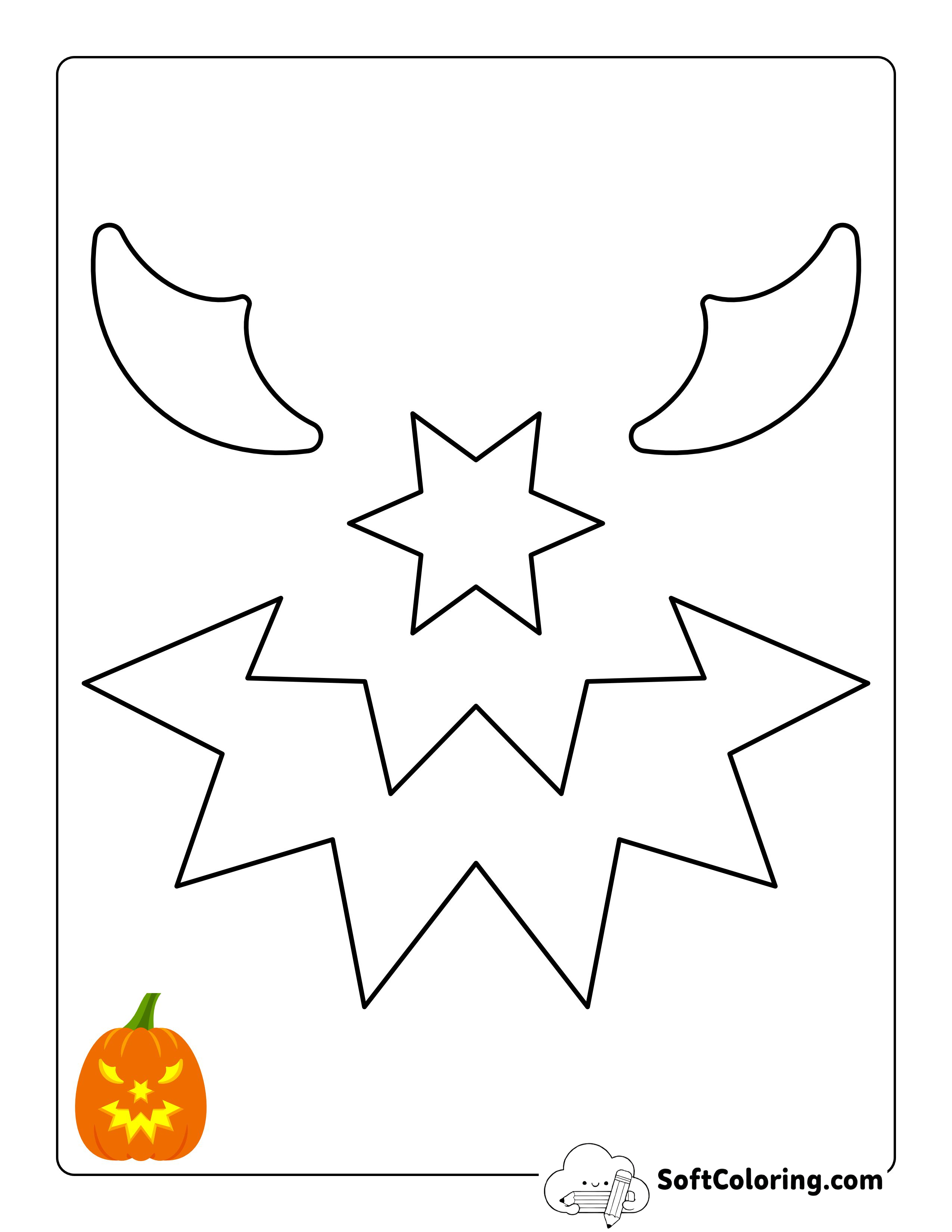 Jagged Teeth Printable Pumpkin Pattern