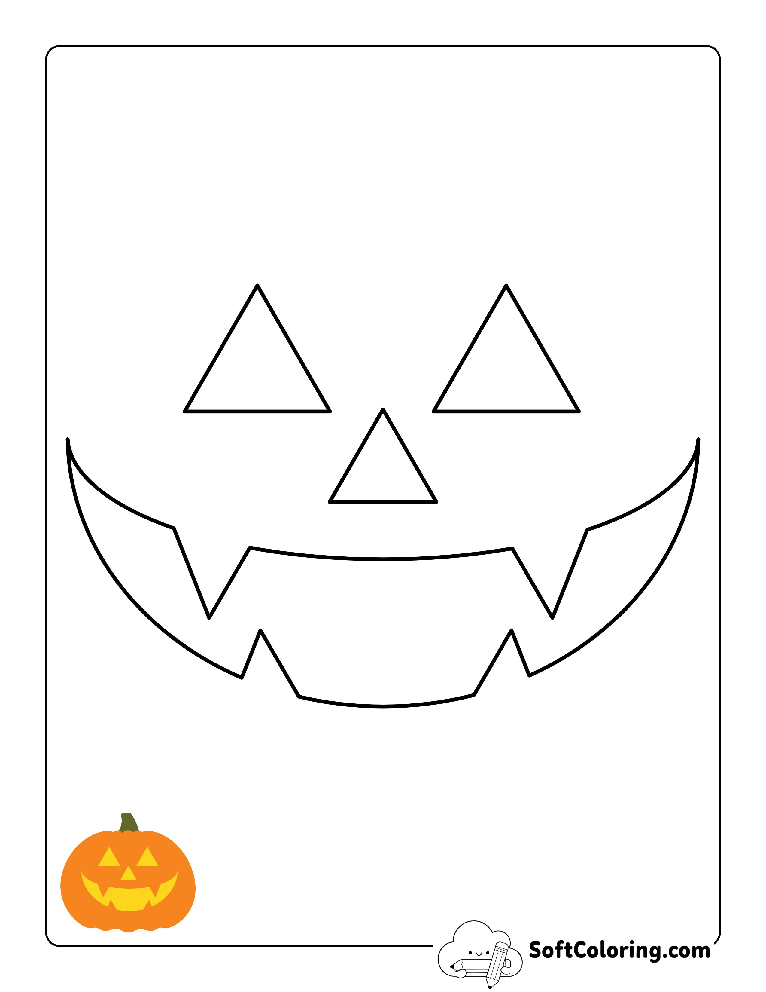 Printable Jack O'lantern Pumpkin Face Printable