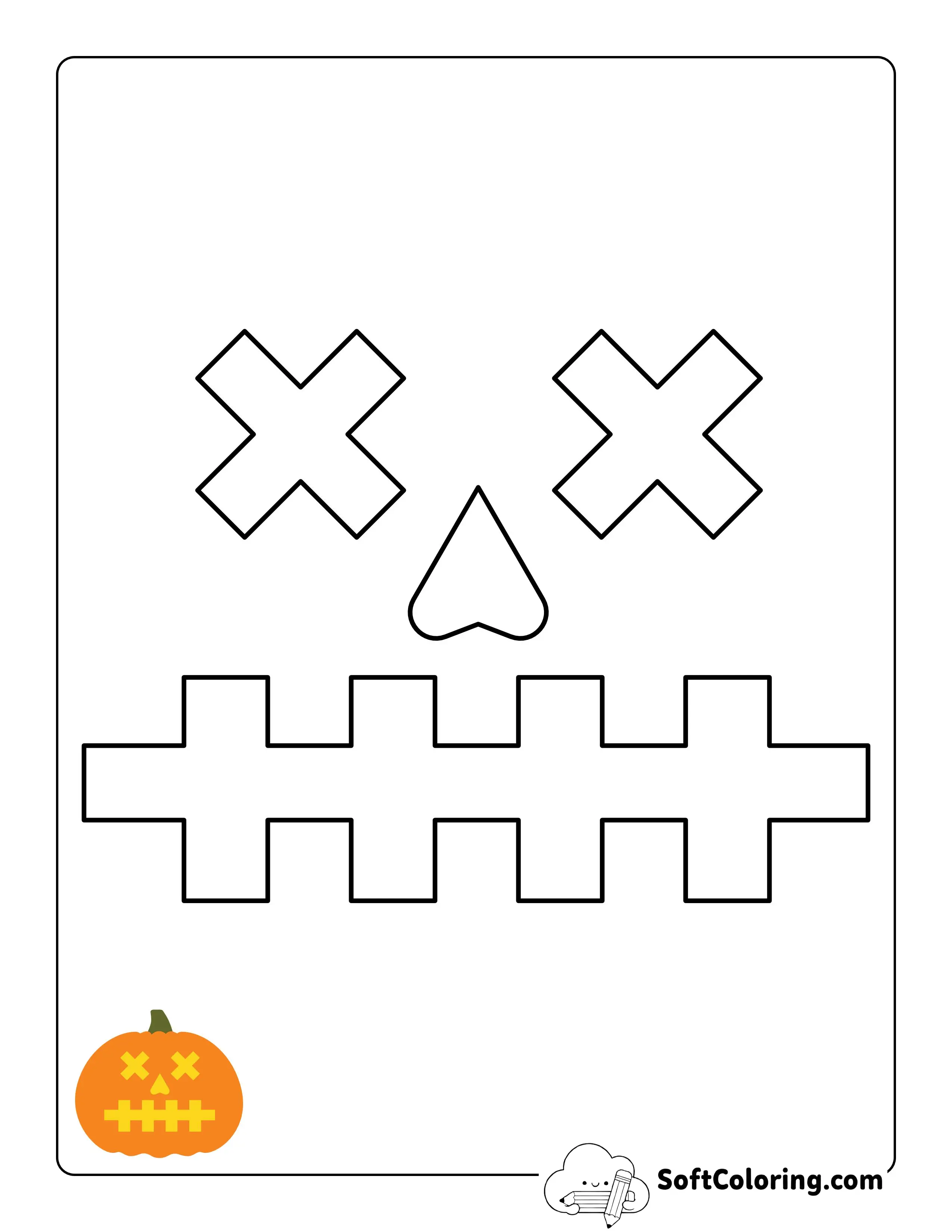 Traditional Pumpkin Carving Design Printable