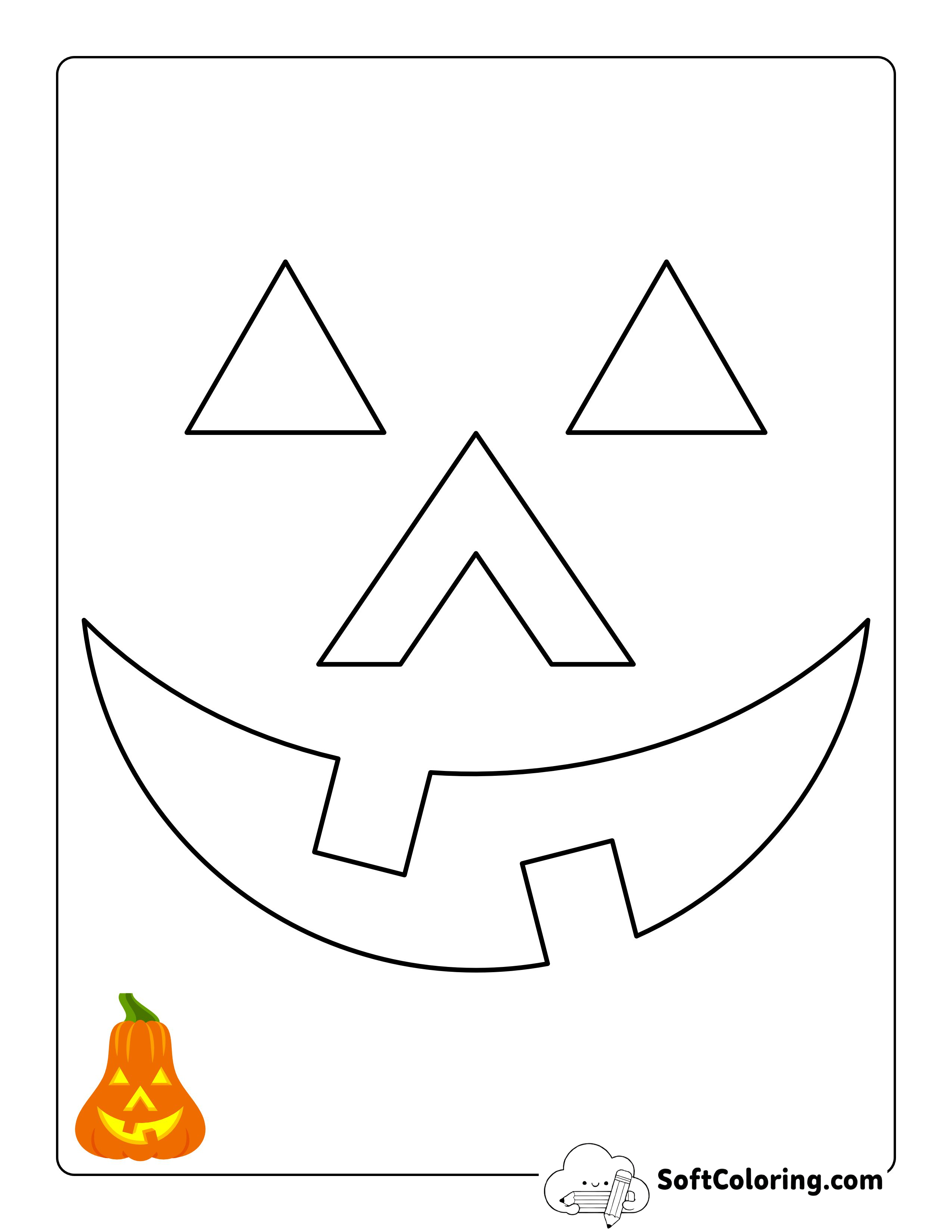 Toothy Grin Easy Pumpkin Pattern Printable
