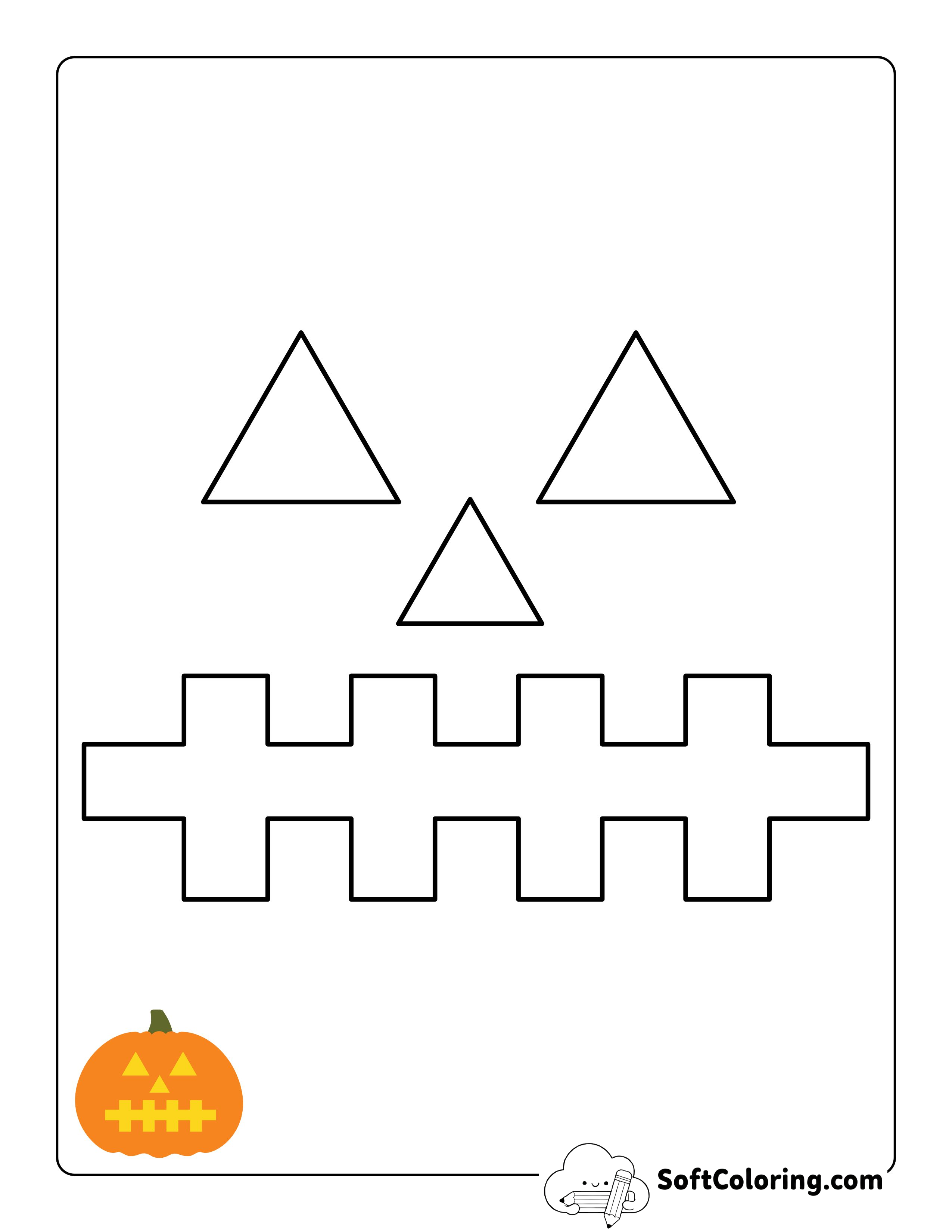 Jack-O'-Lantern Free Pumpkin Stencil For Halloween