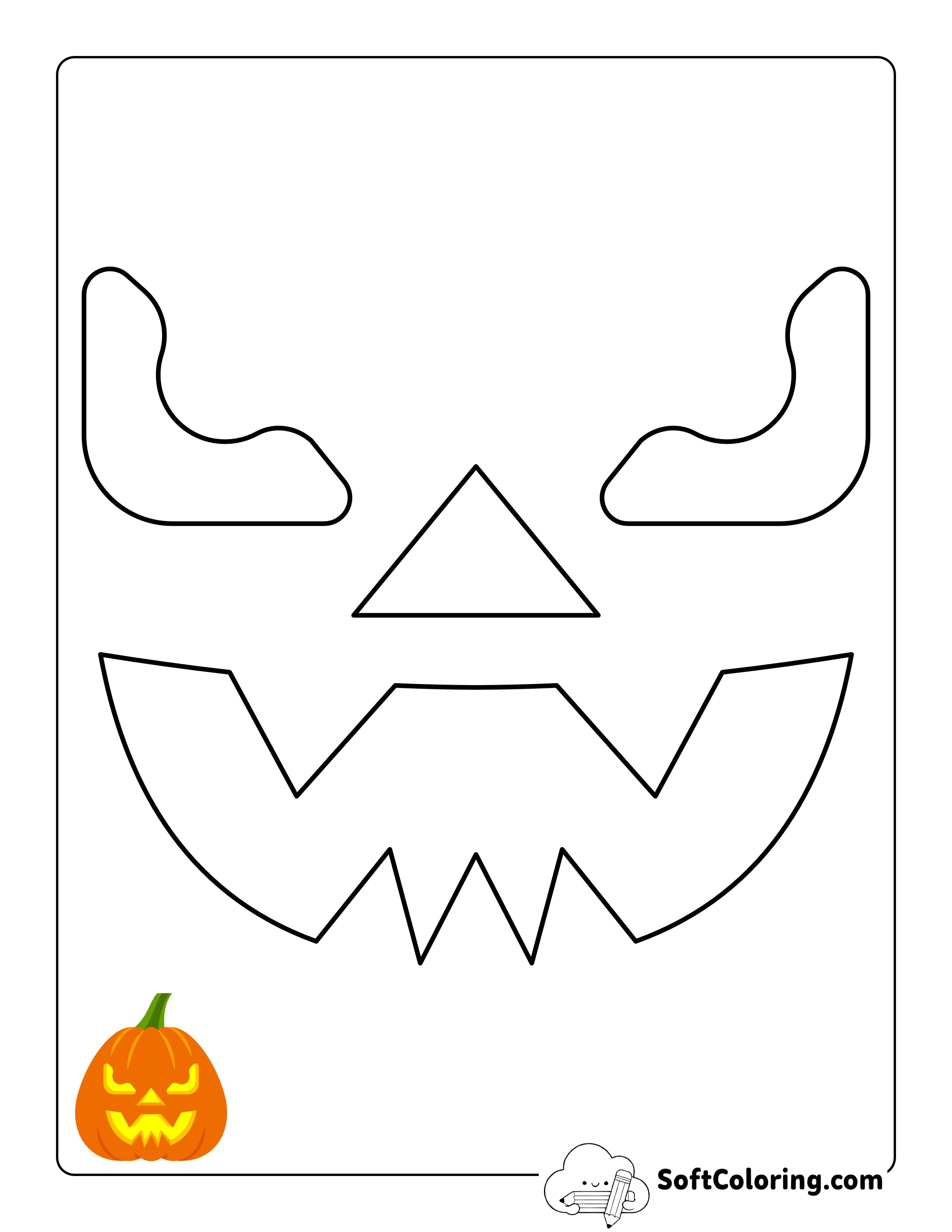 Creepy Eyes Printable Jack O'lantern Stencil