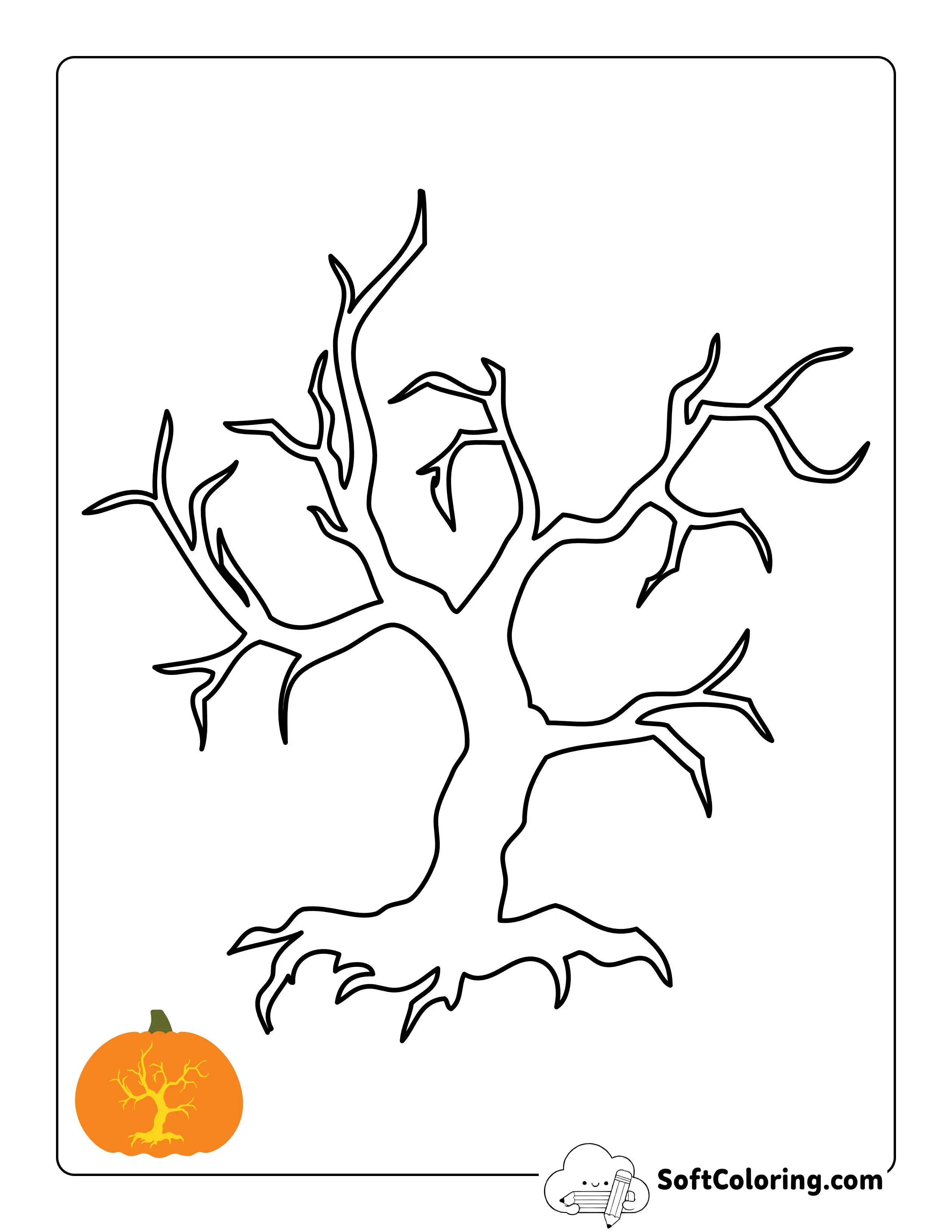 Creepy Tree Stencil To Carve (Hard)