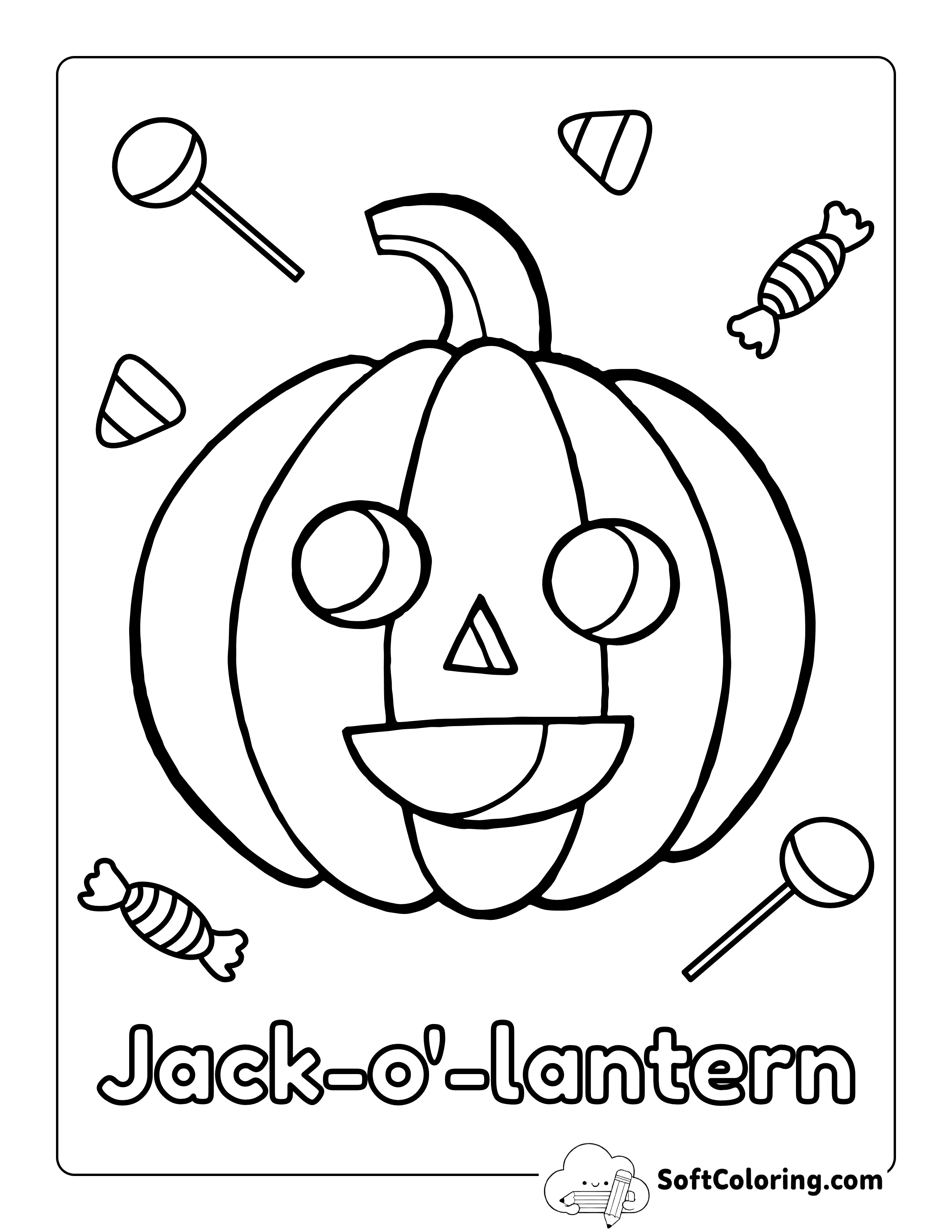 "Jack-o'-lantern" Halloween Coloring Sheet for Preschoolers