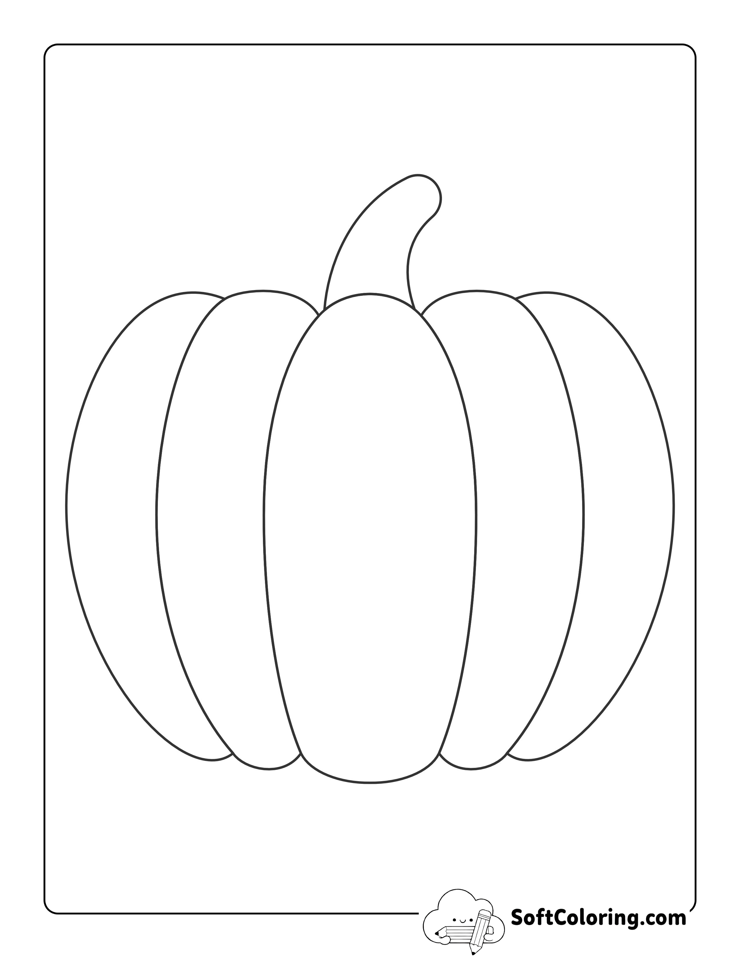Simple Pumpkin Outline Printable