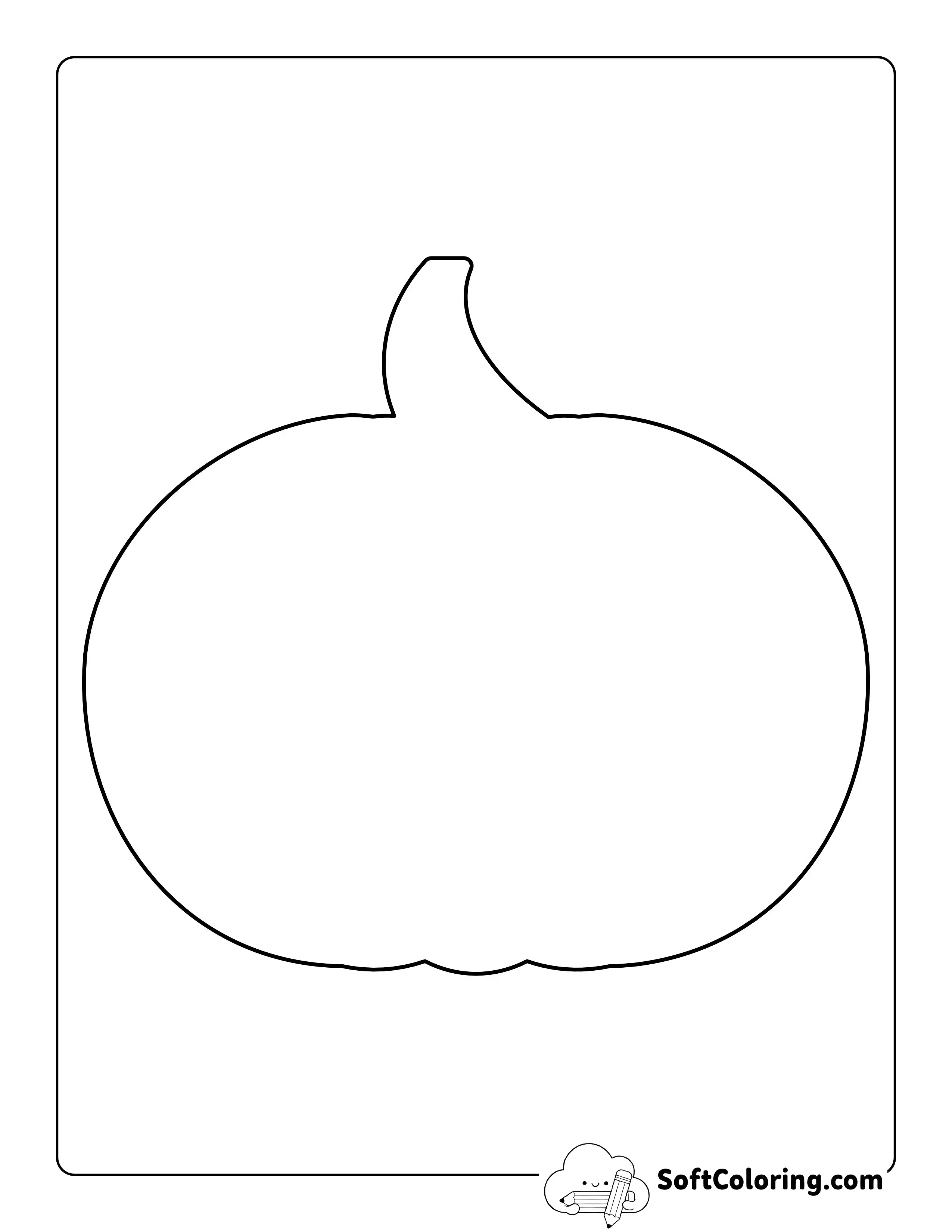 Blank Pumpkin Outline - Large