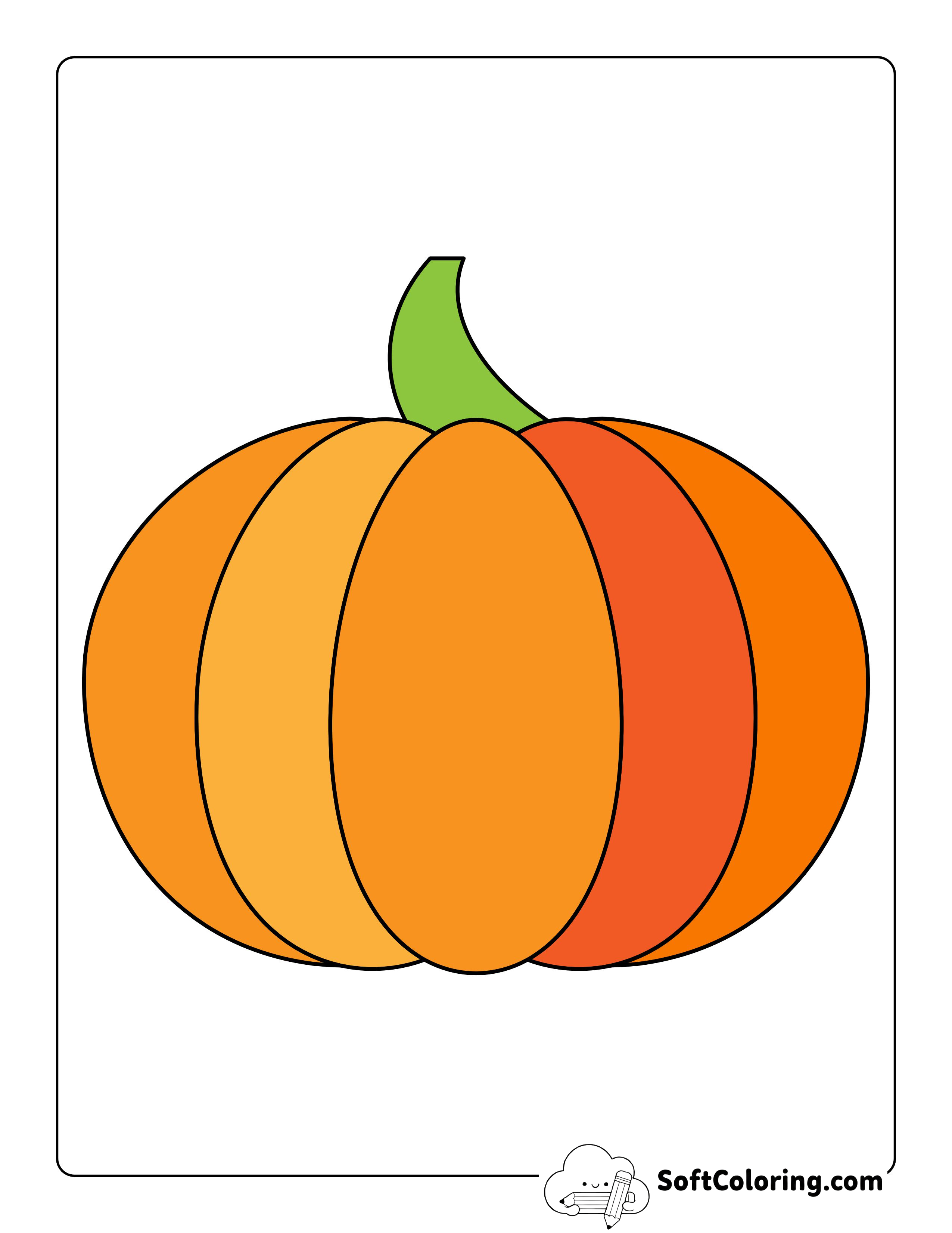 Colored Pumpkin Template - Large