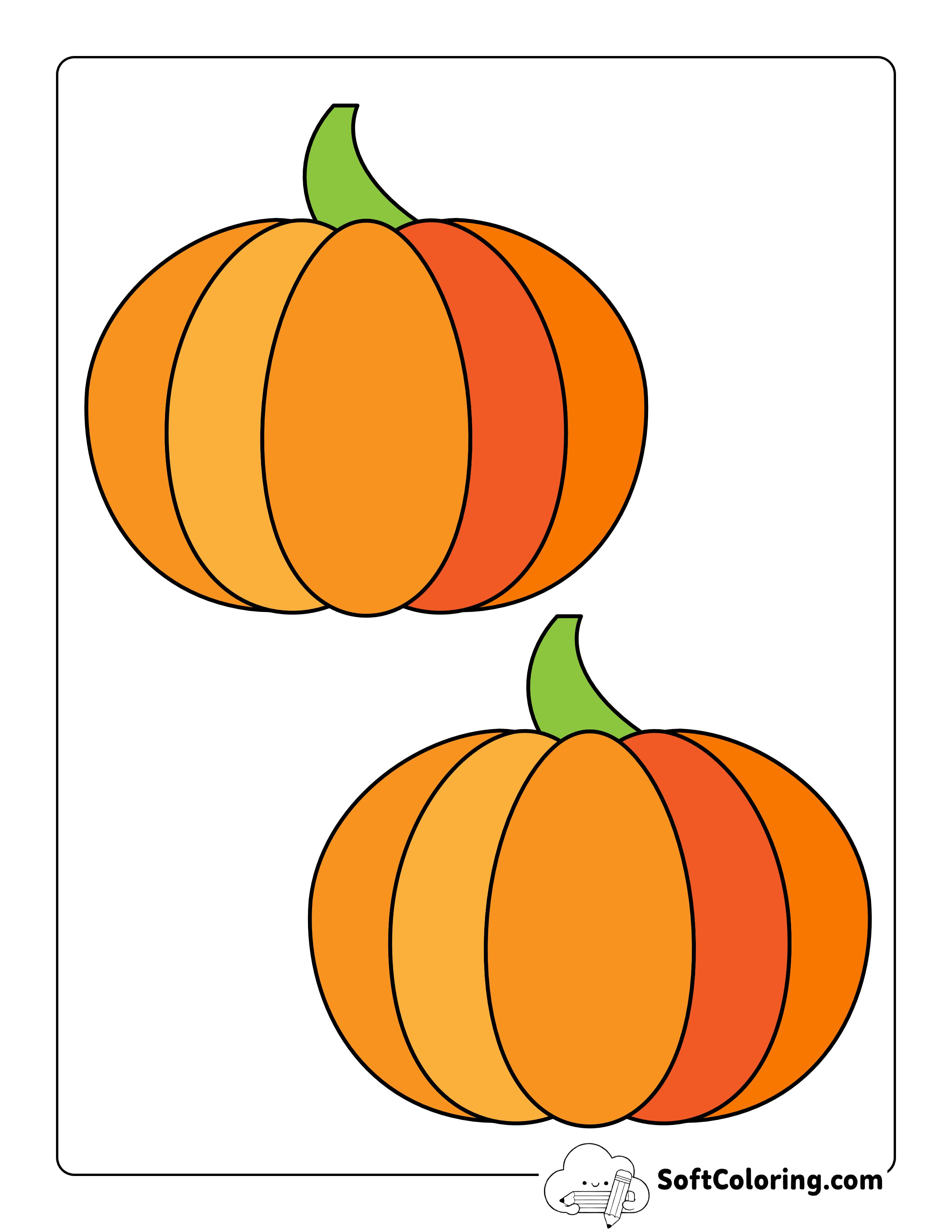 Colored Pumpkin Printable- Medium