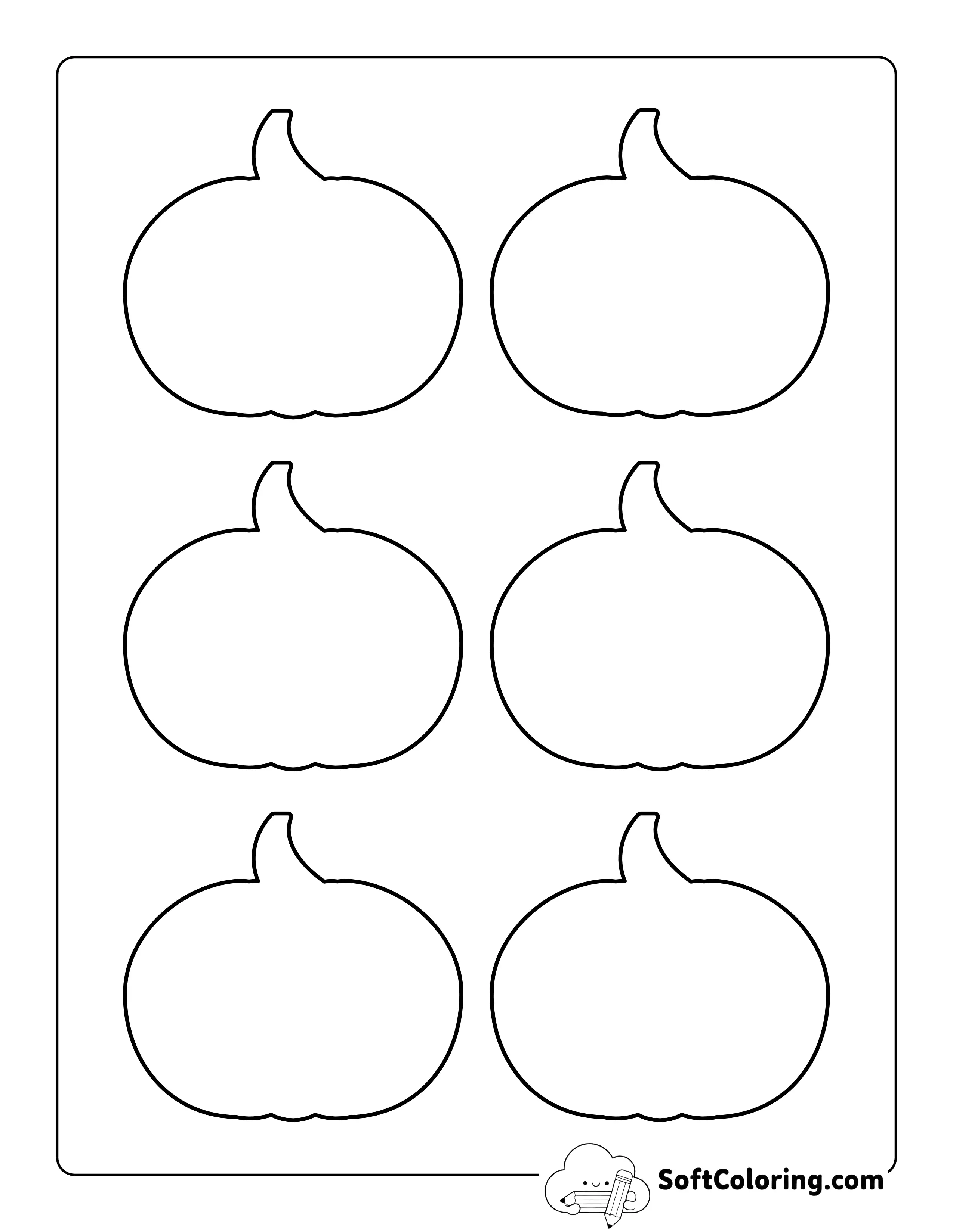 Blank Printable Pumpkin - Xs