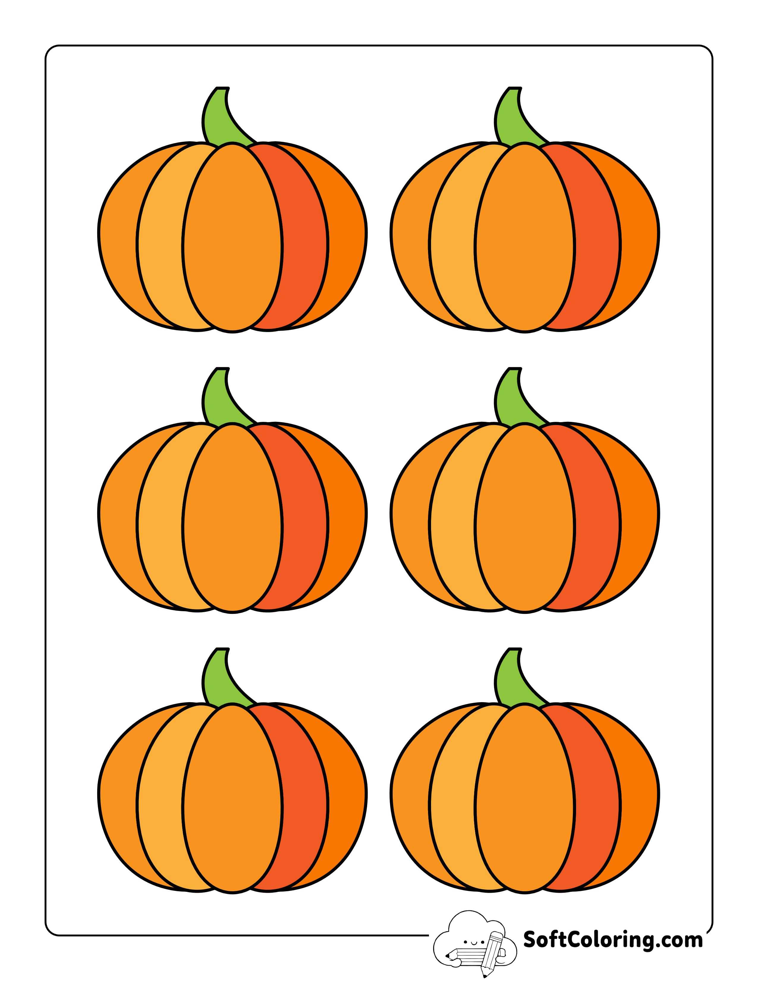 Colored Pumpkin Shape - Xs