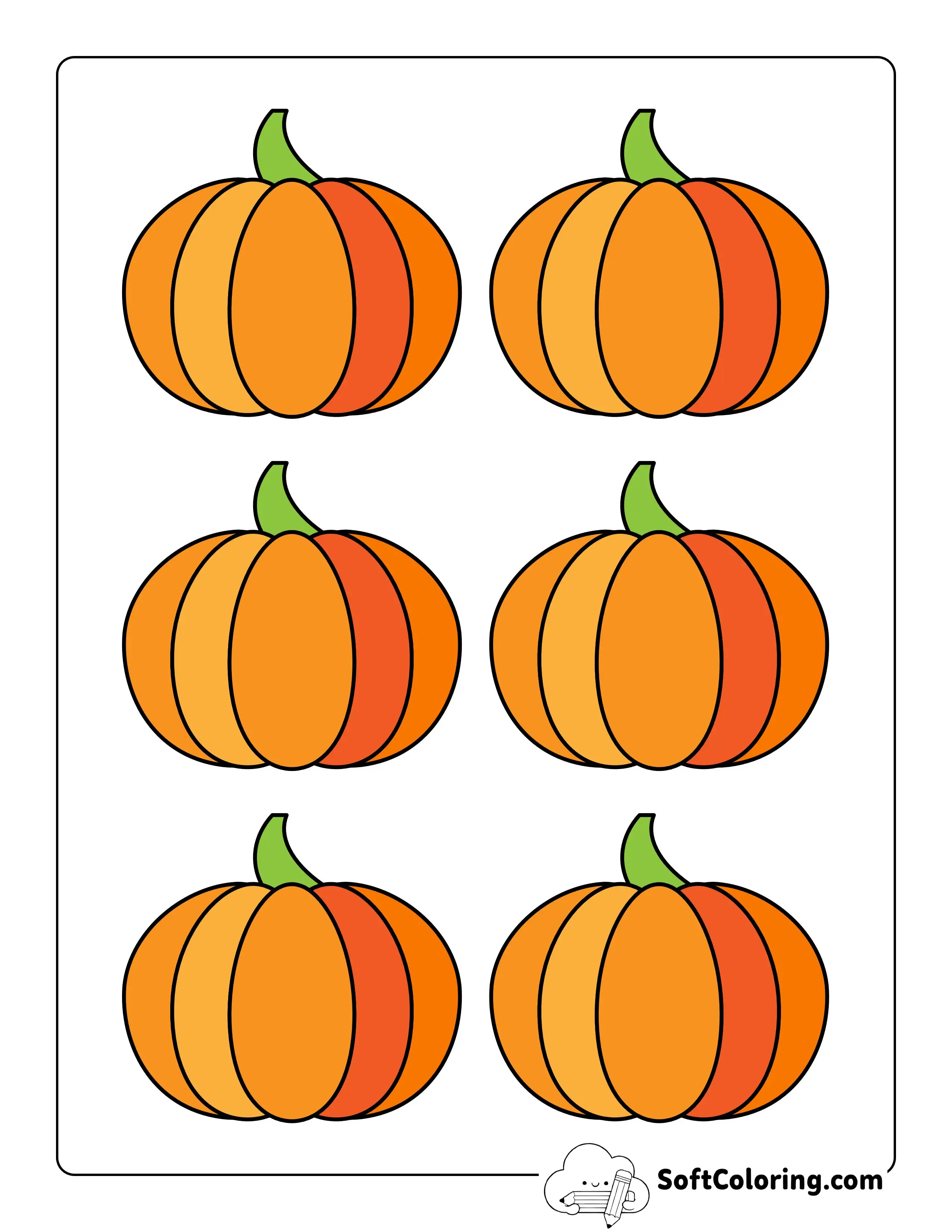 Colored Pumpkin Shape - Xs