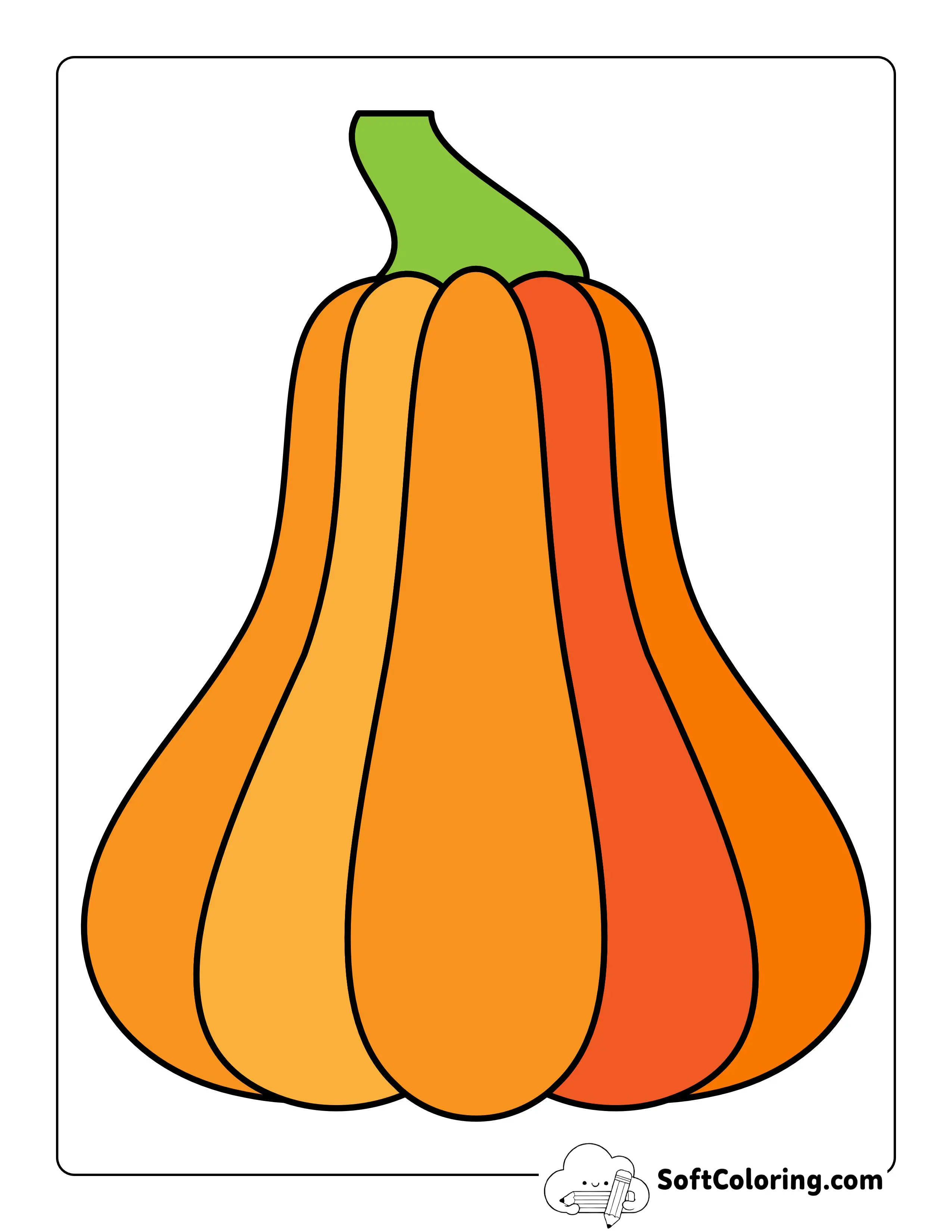Colored Squash Printable - Large