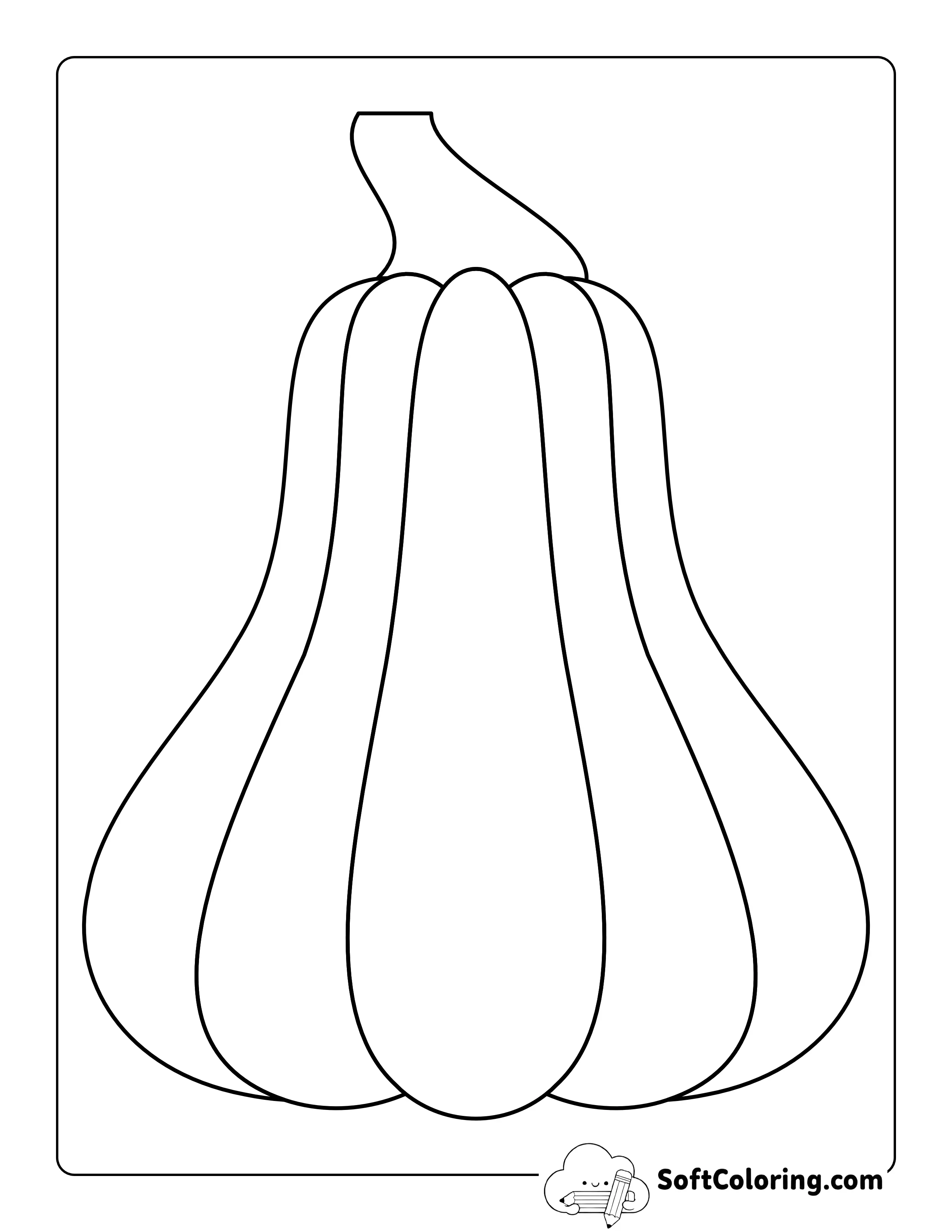 Butternut Squash Outline - Large