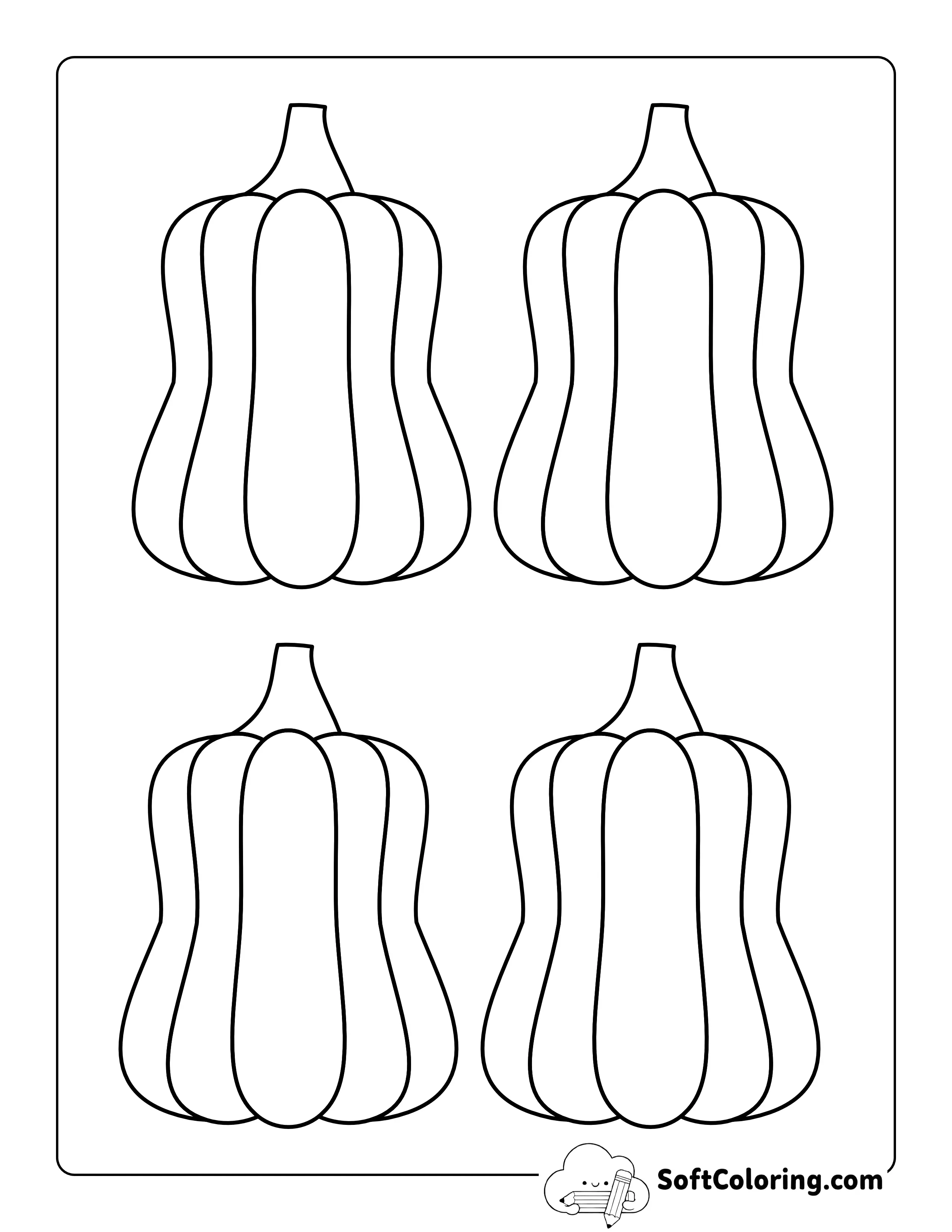 Butternut Squash Outline - Small