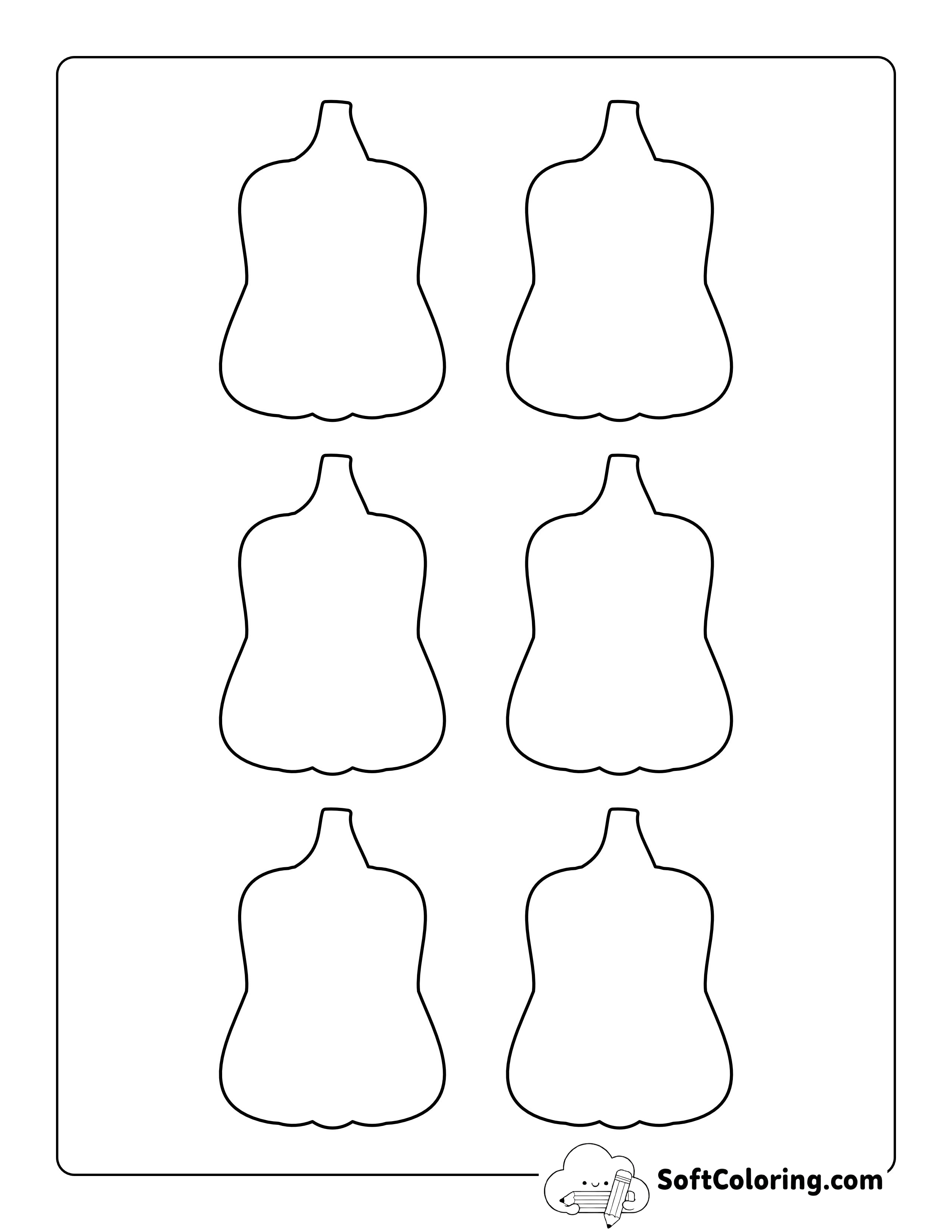 Blank Butternut Squash Shapes - Xs