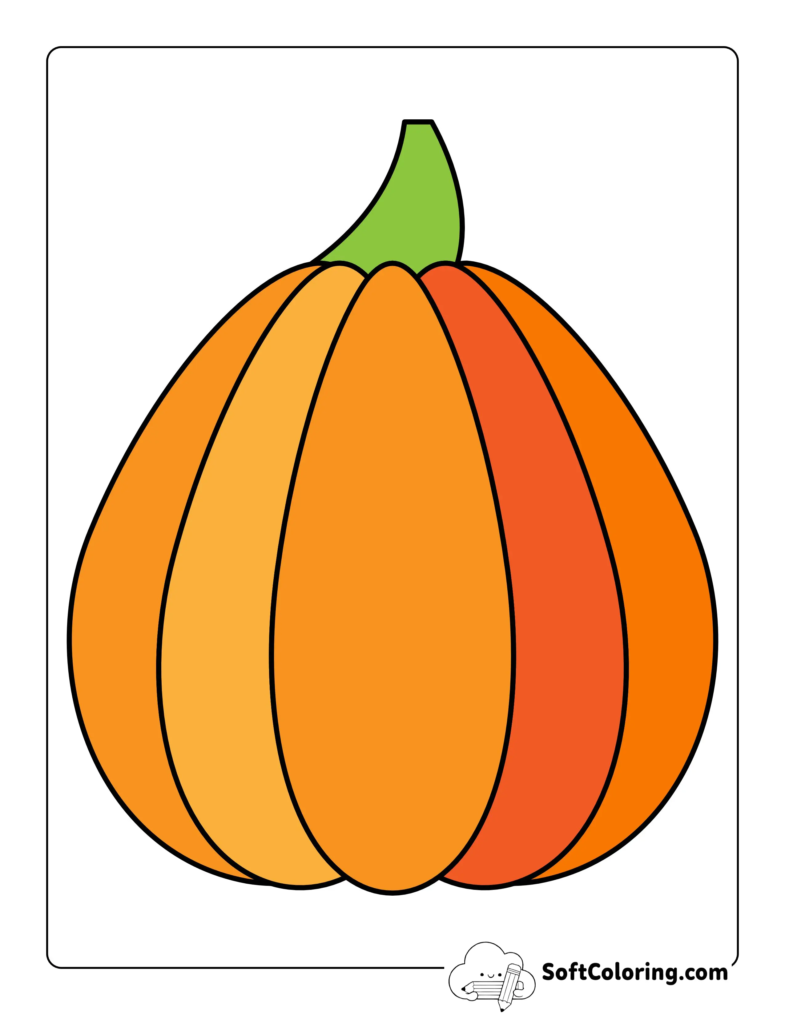 Colored Pumpkin Printable - Large