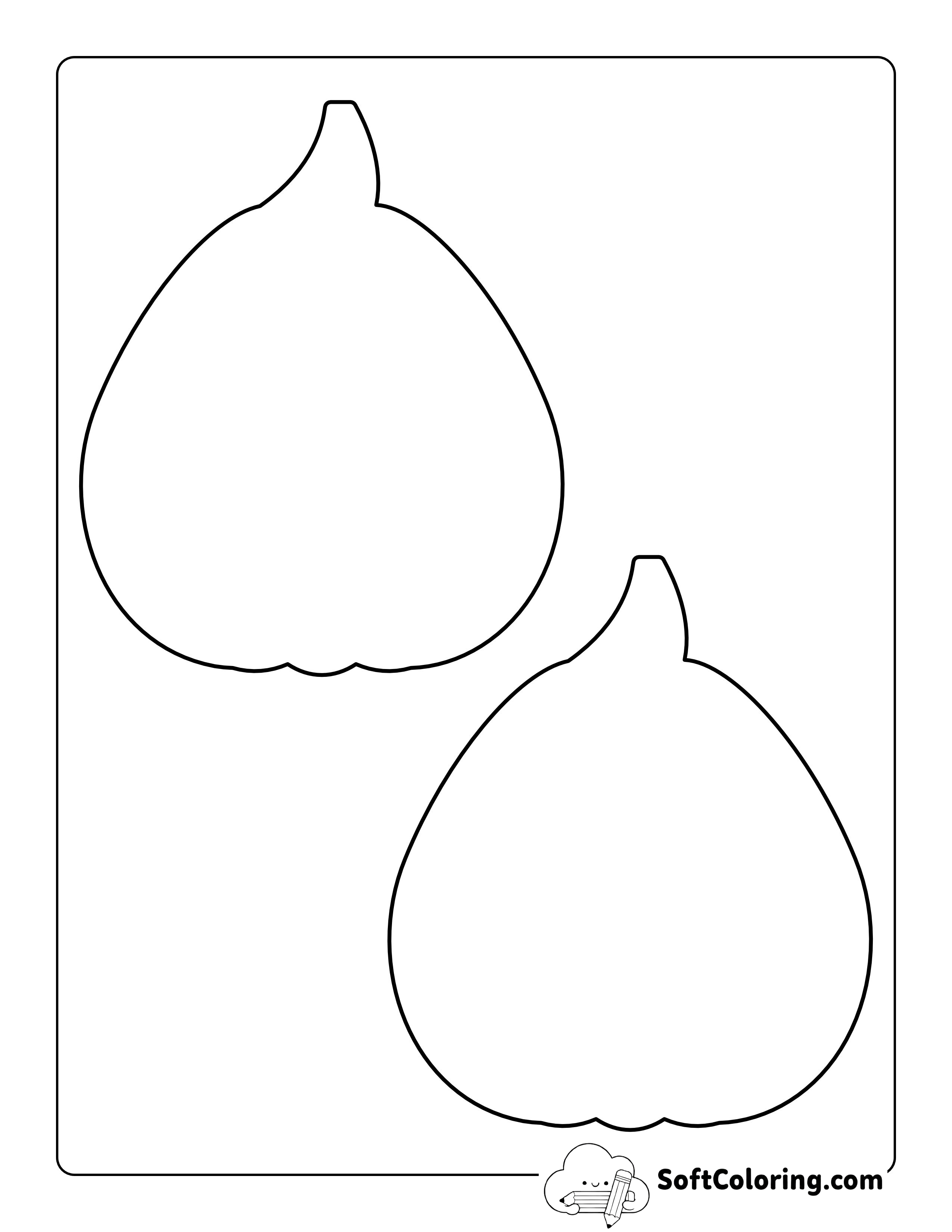 Blank Printable Pumpkin - Medium
