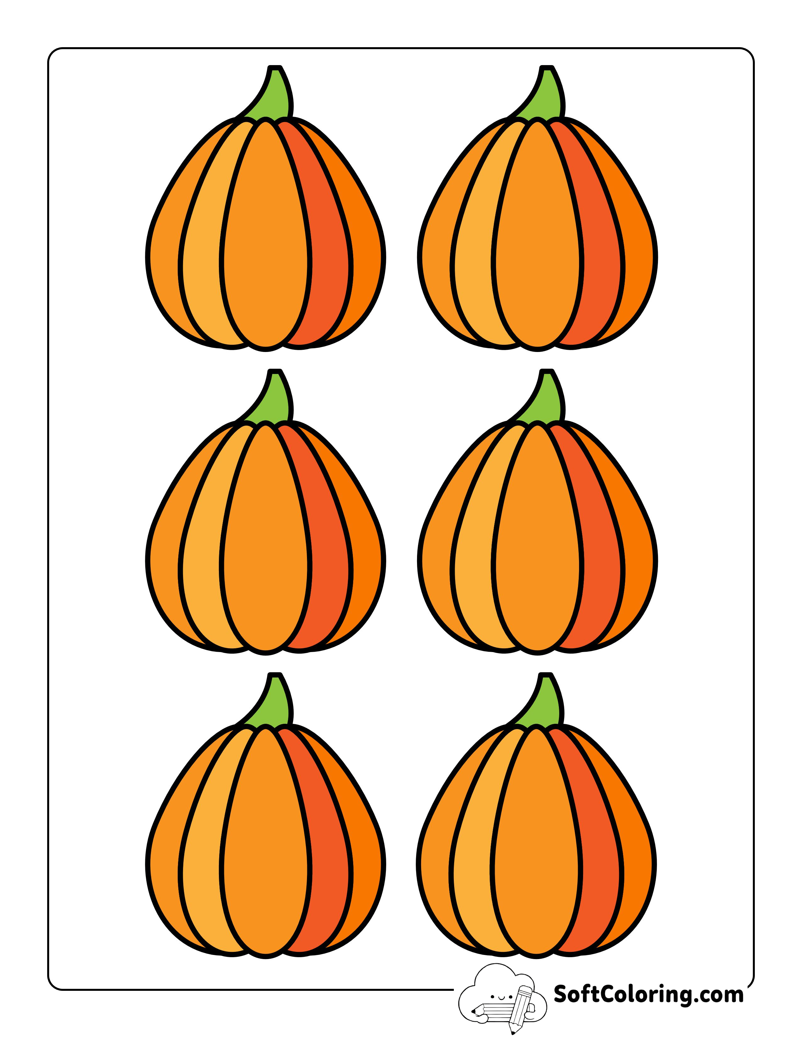 Colored Pumpkin Printables - Xs