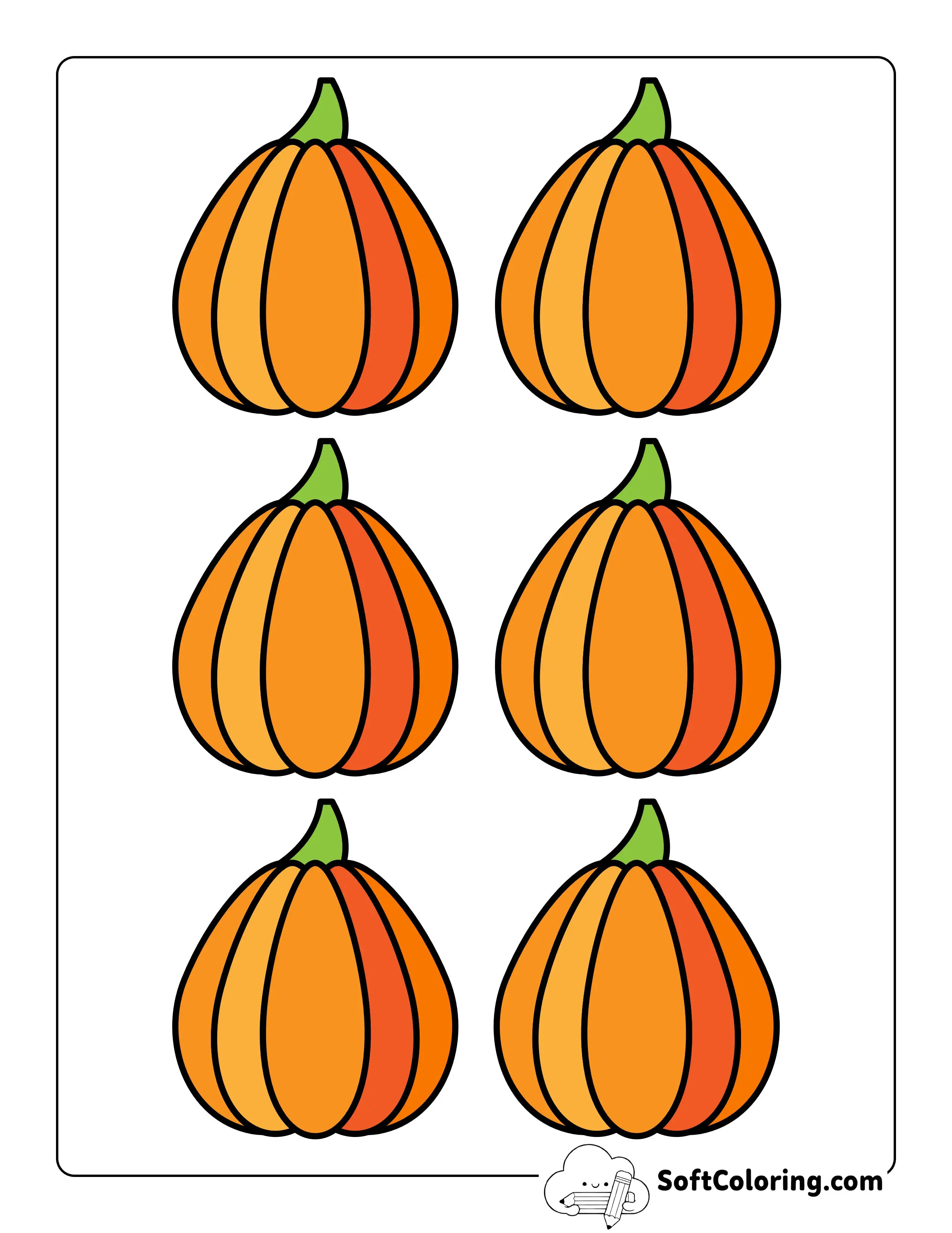 Colored Pumpkin Printables - Xs