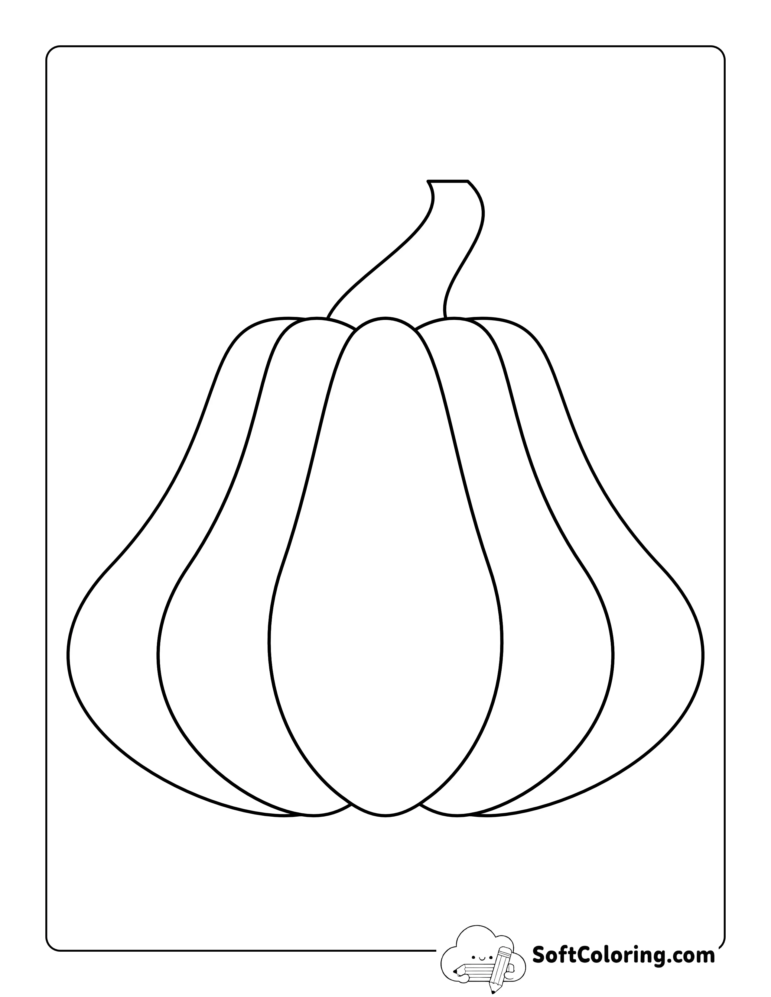 Wide-Based Pumpkin Printable - Large