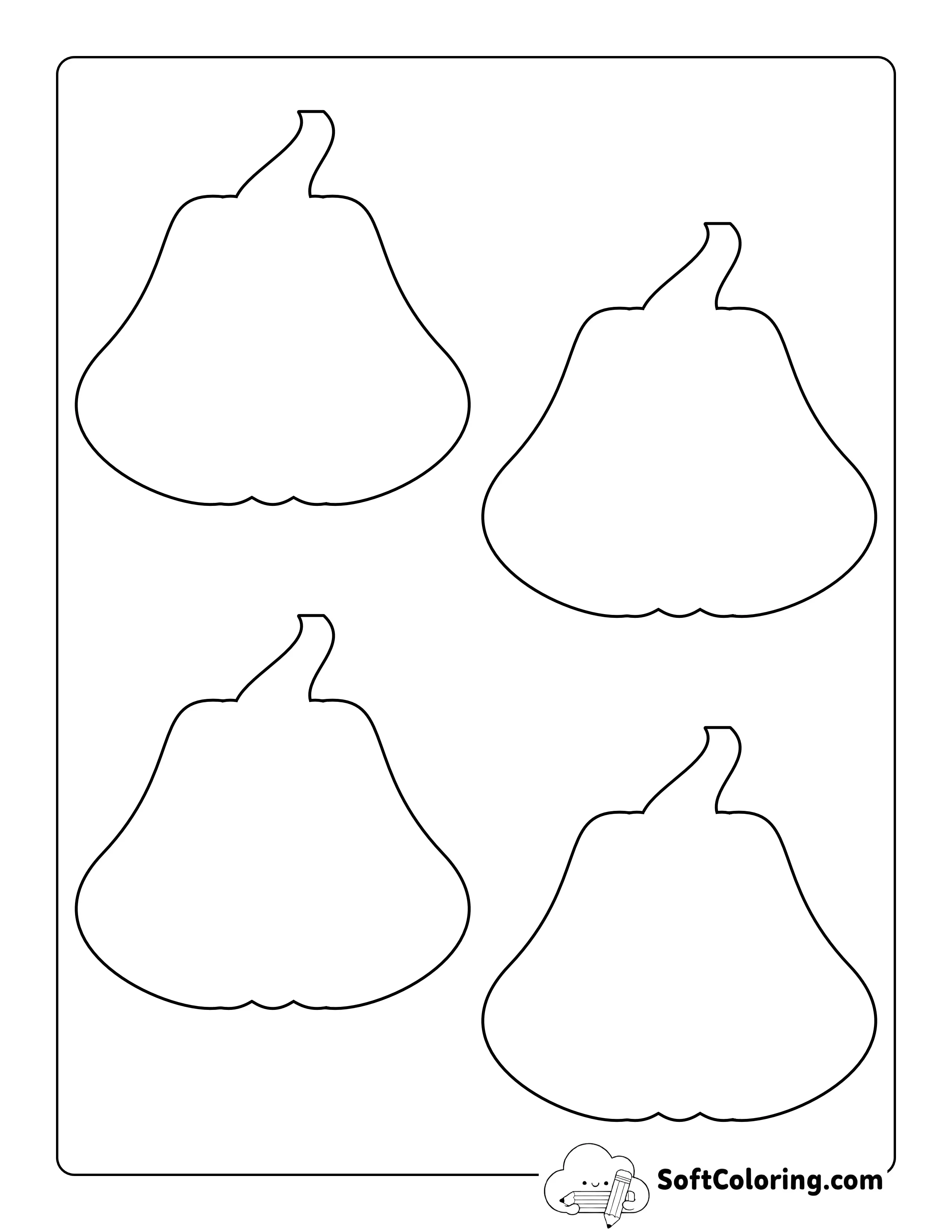 Blank Wide Pumpkin Shape - Small