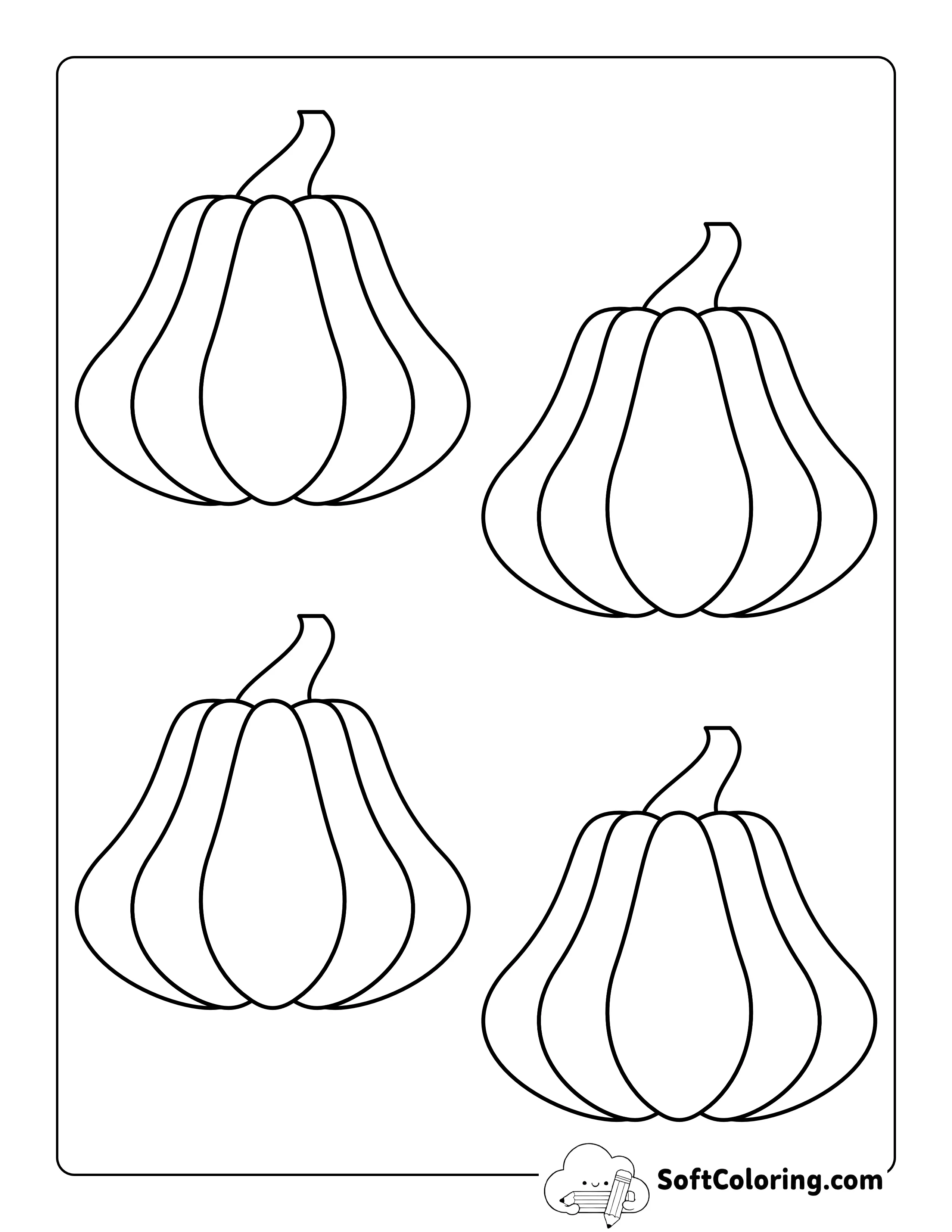 Wide Pumpkin Template - Small