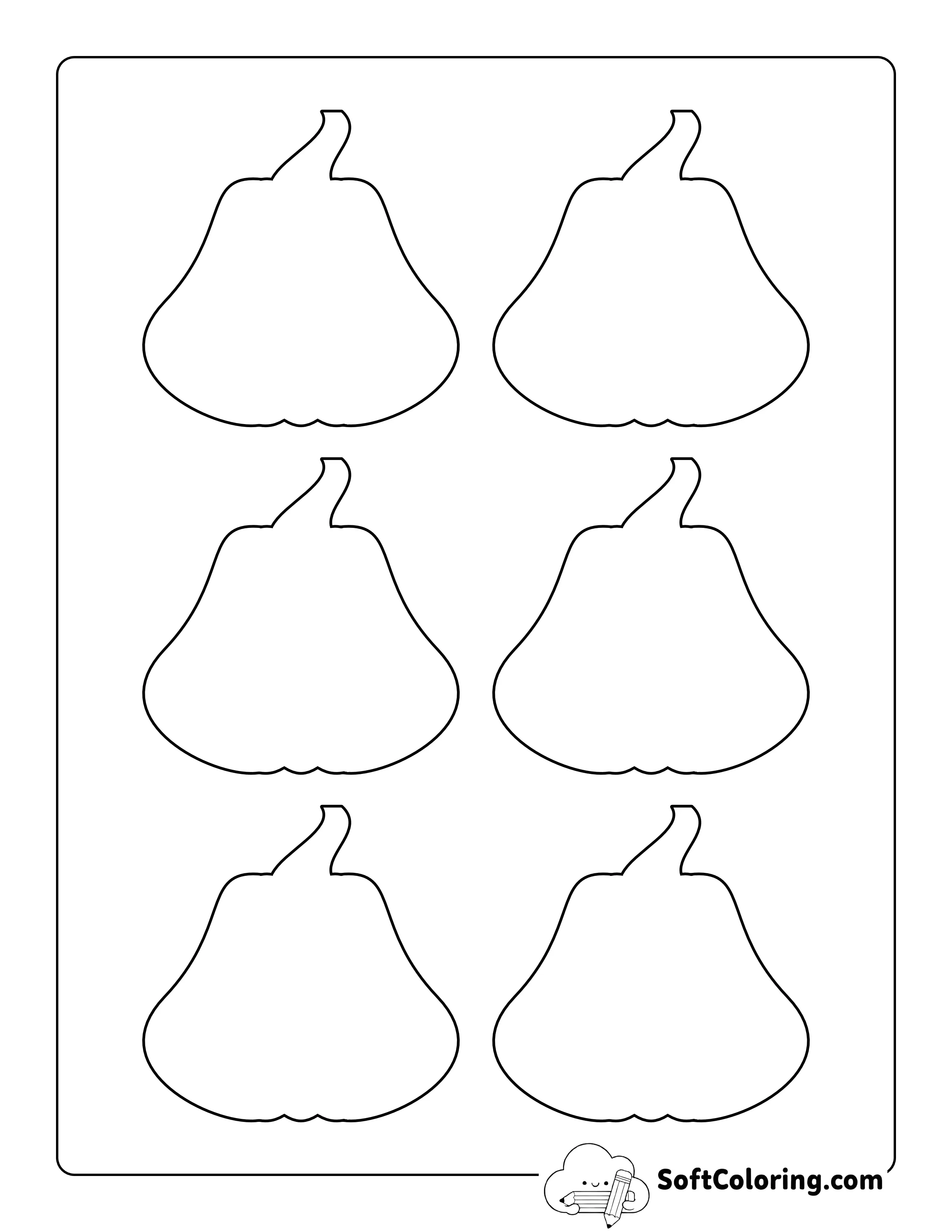 Blank Wide Pumpkin Printables - Xs