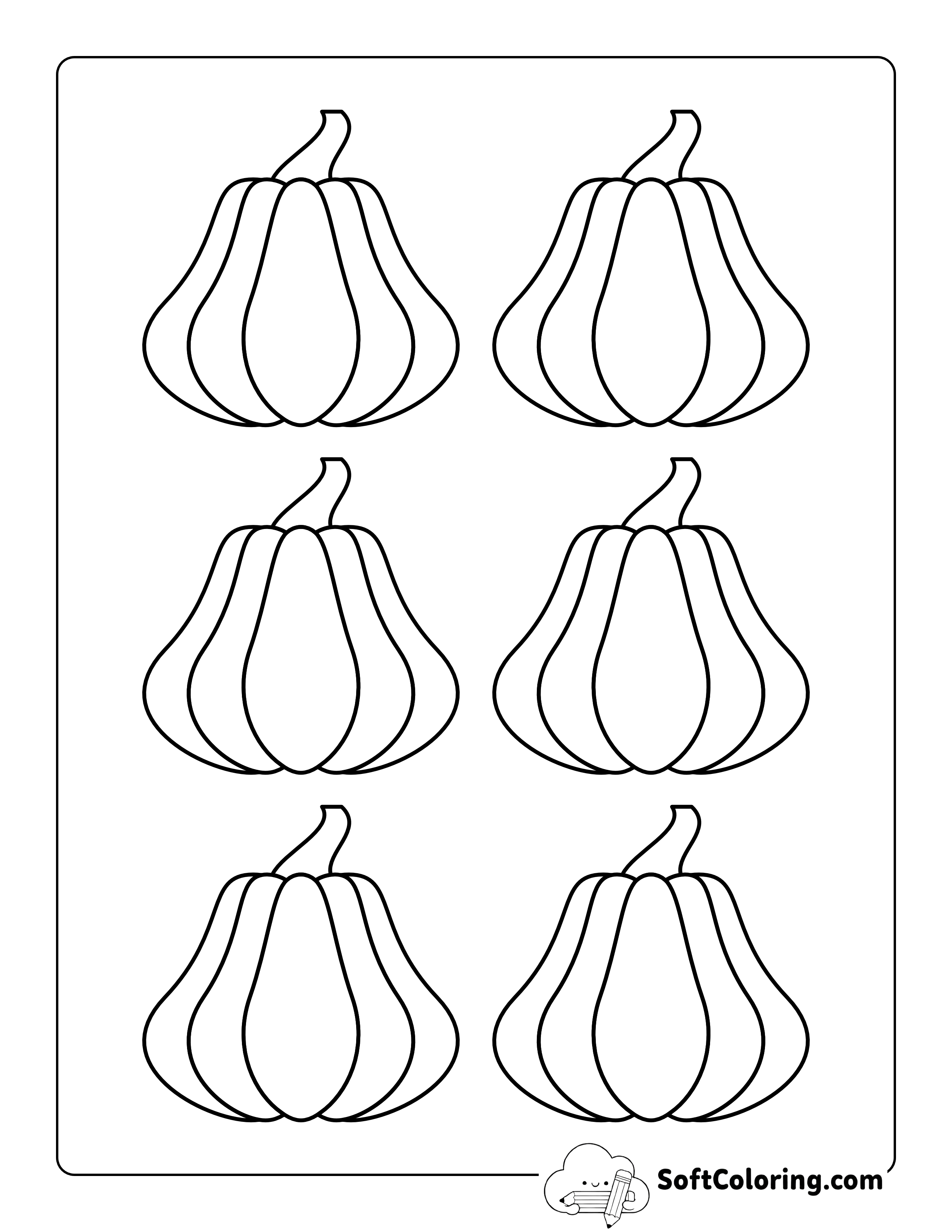 Wide Pumpkin Template - Xs