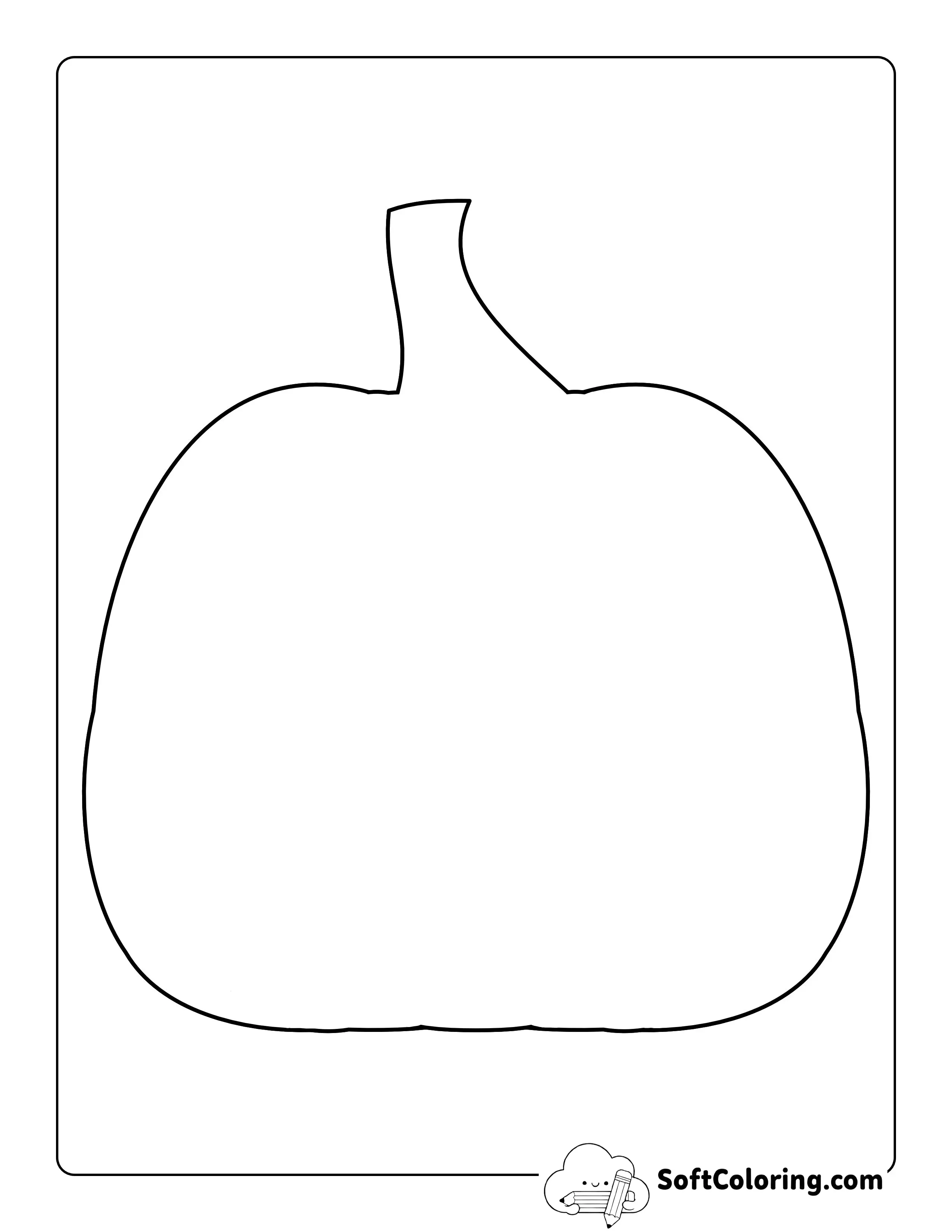 Blank Pumpkin Printable - Large