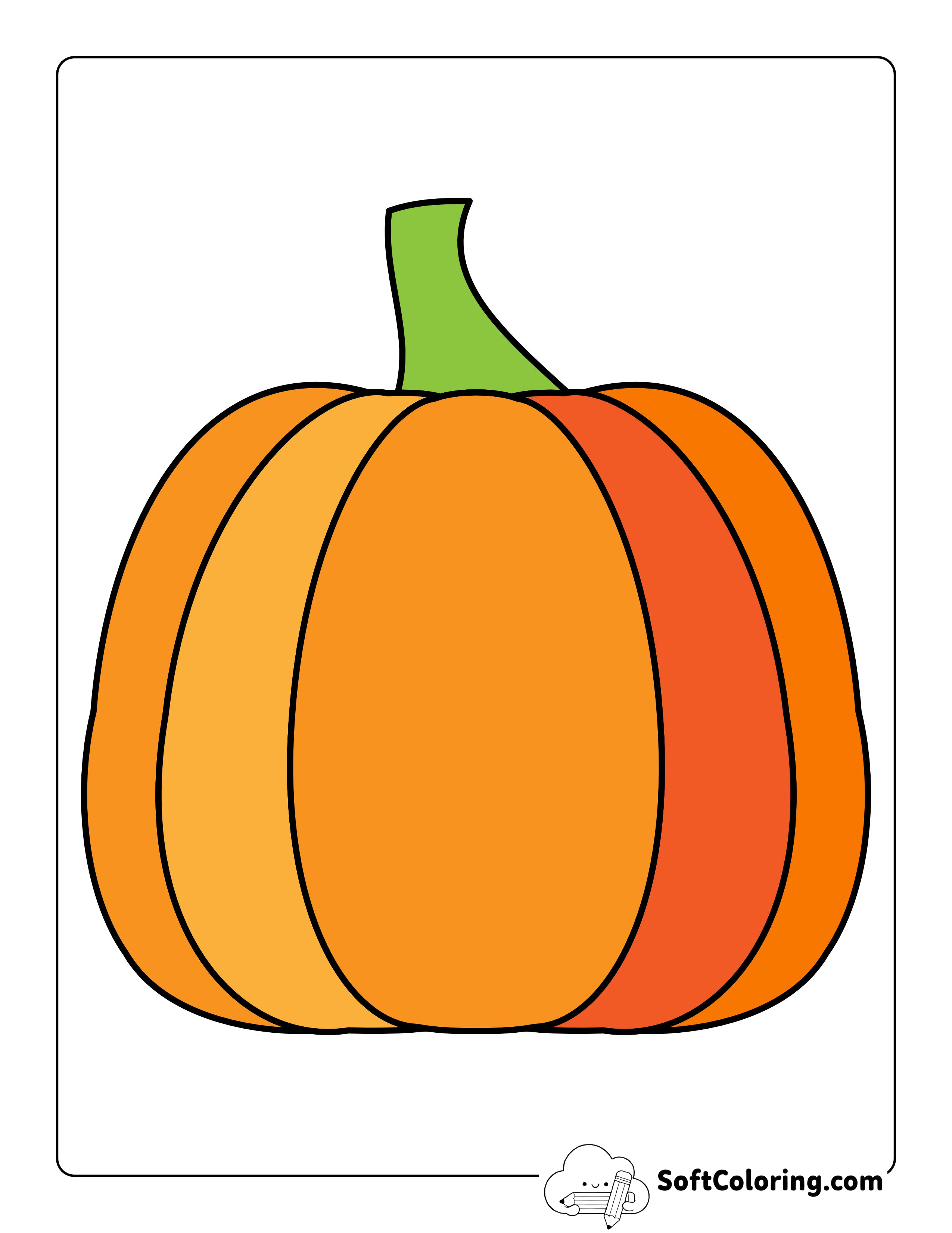 Colored Pumpkin Shape - Large