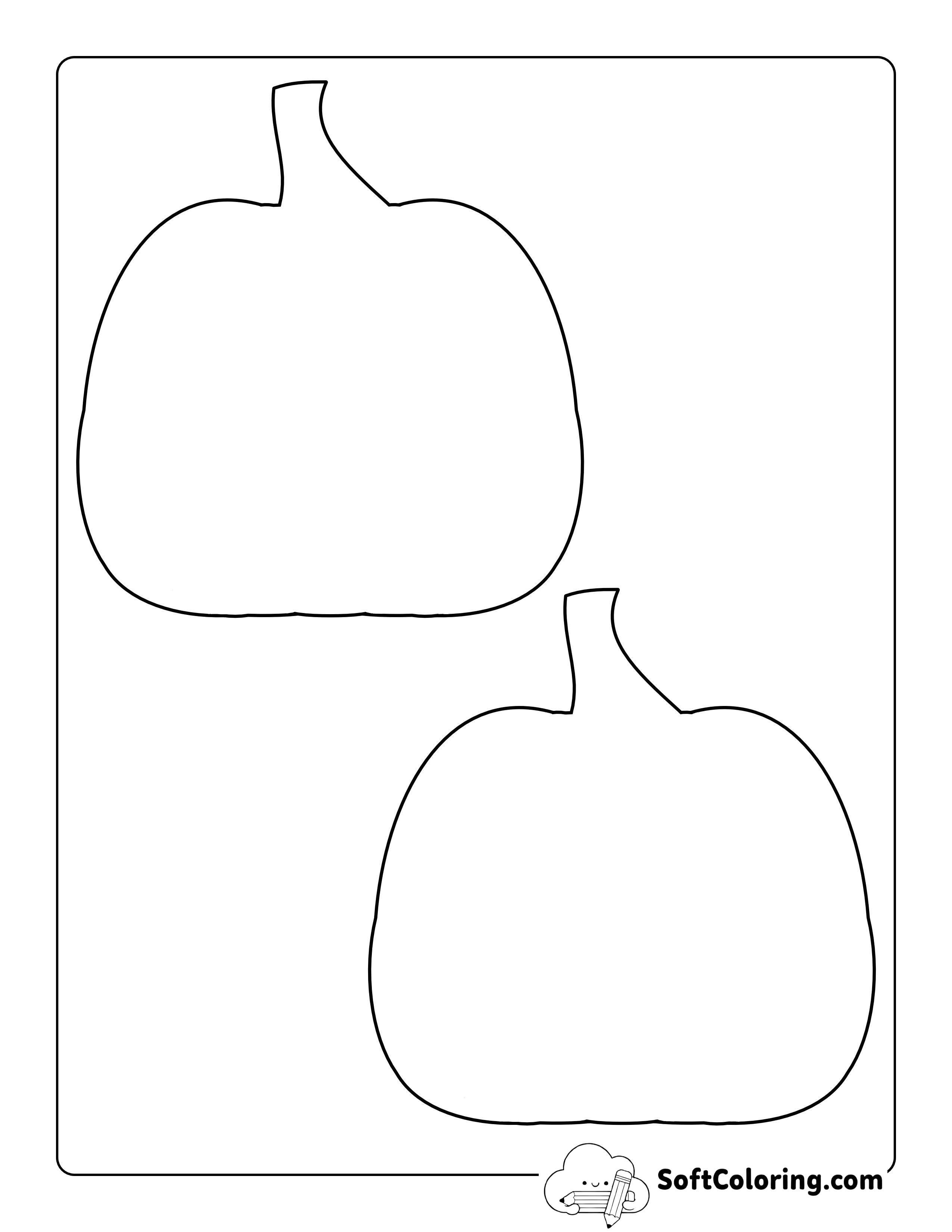 Blank Pumpkin Printable - Medium