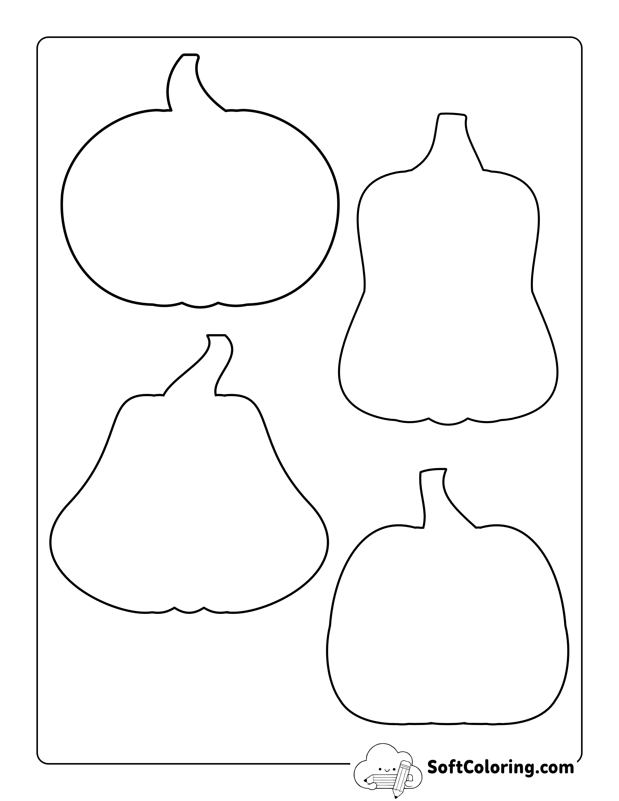 Blank Pumpkin Outlines