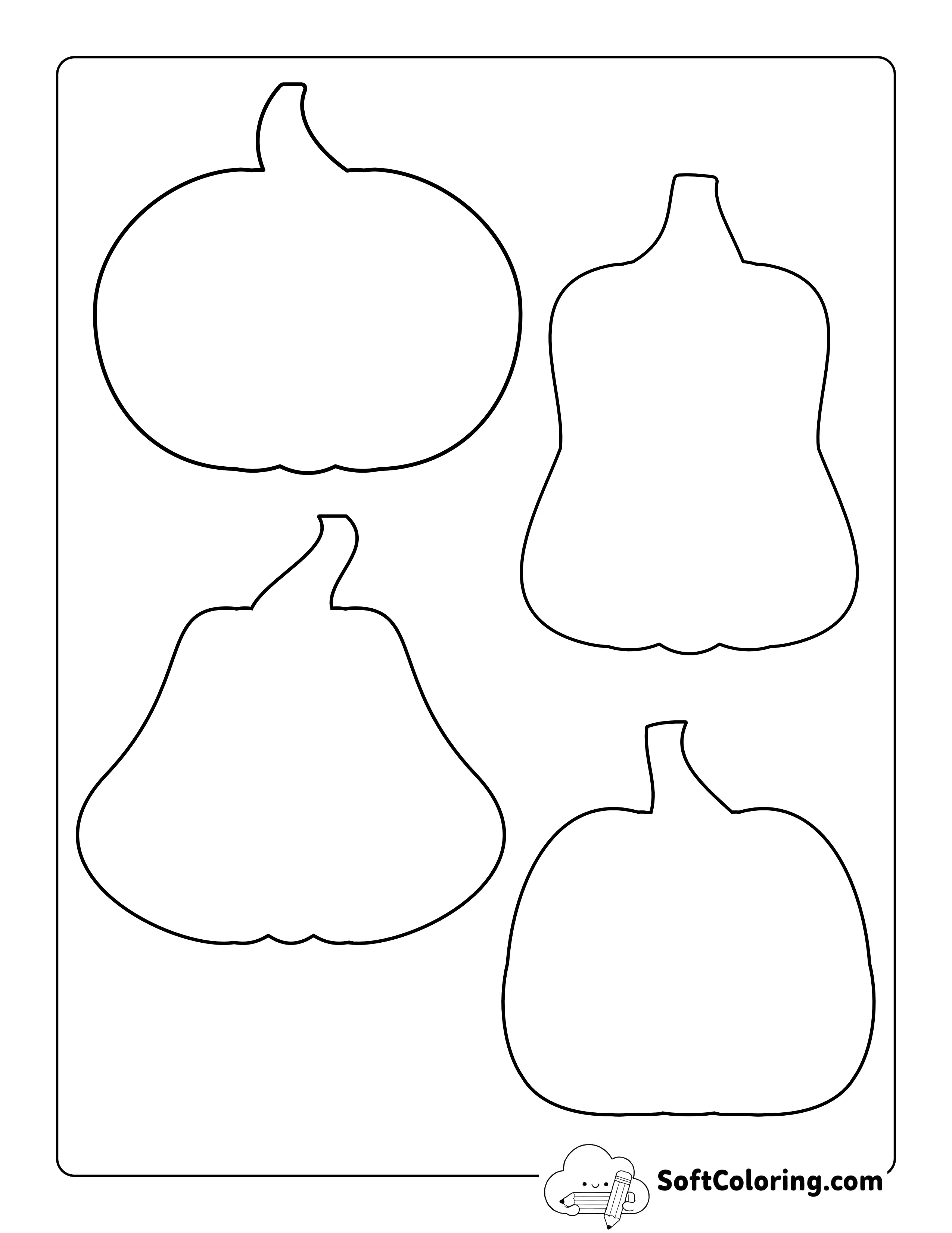 Blank Pumpkin Outlines