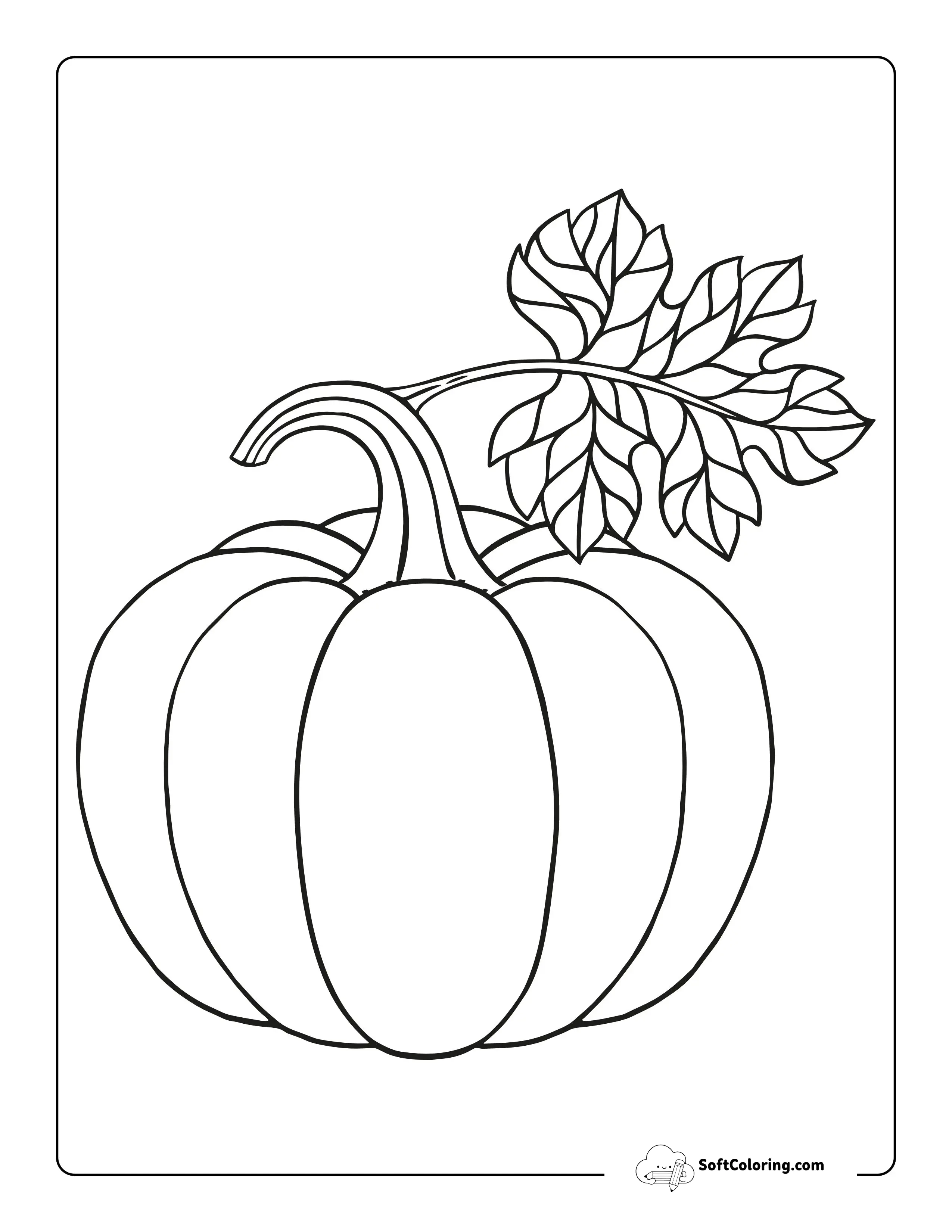 Pumpkin Printable Easy Food Coloring Page