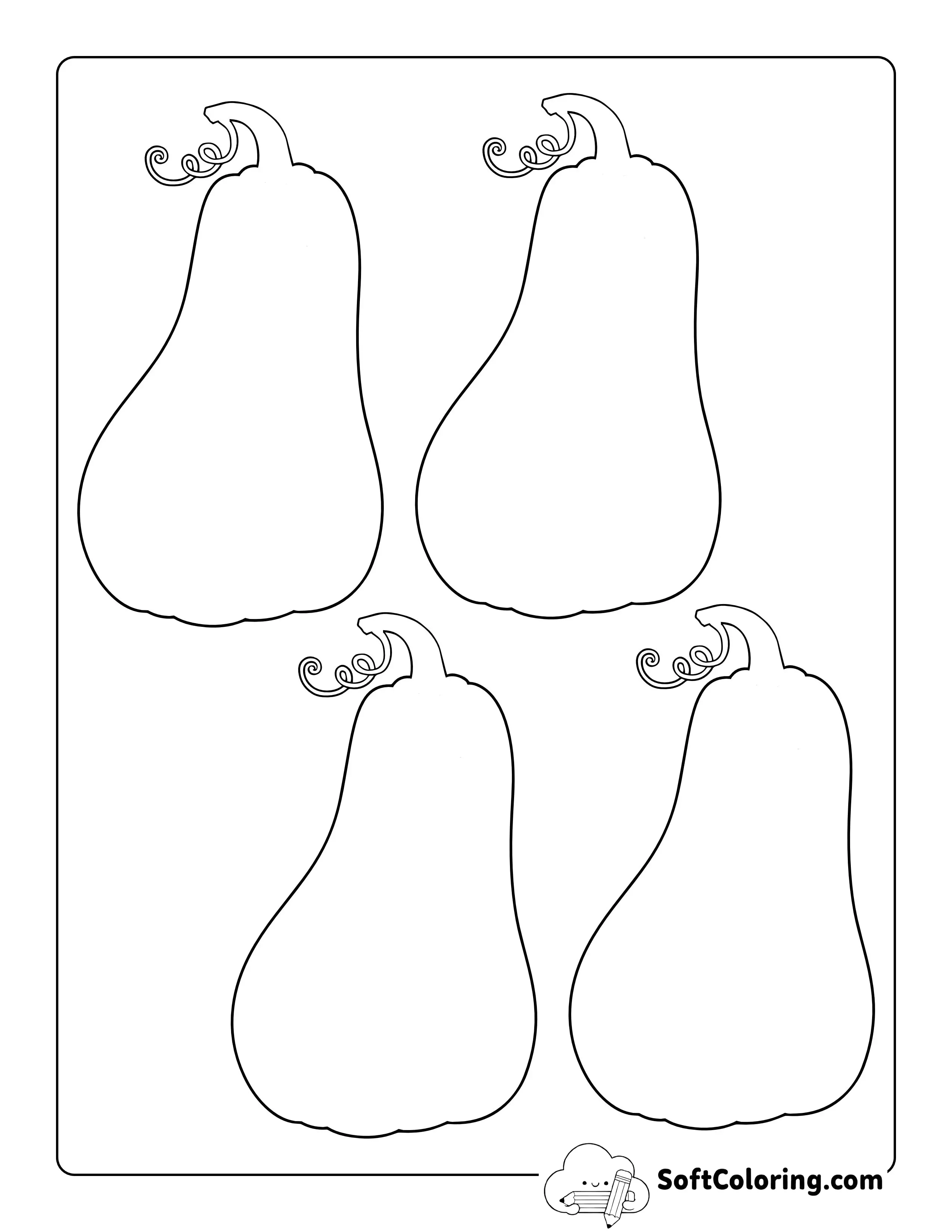 Blank Squash Outline - Small