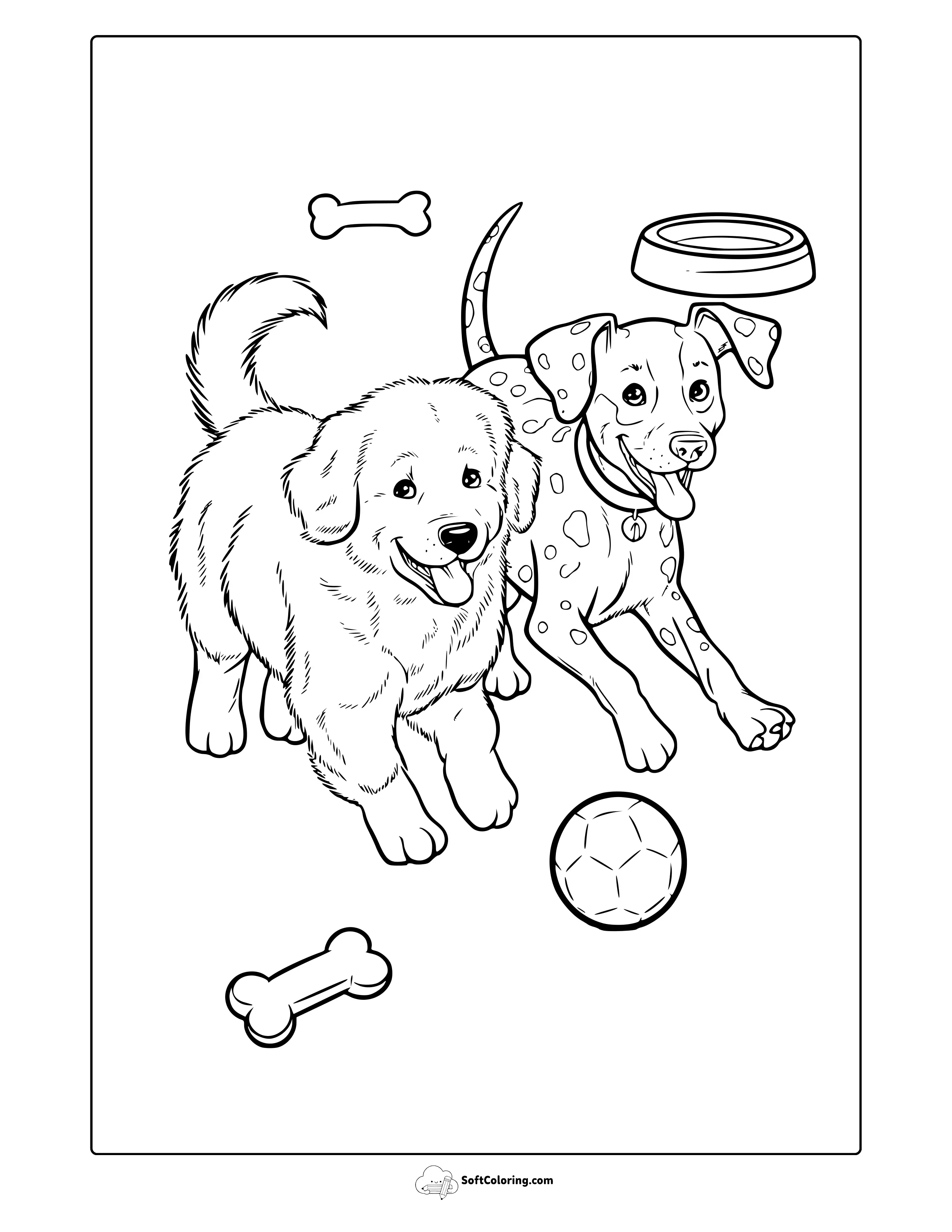 Puppy Pals Coloring Page