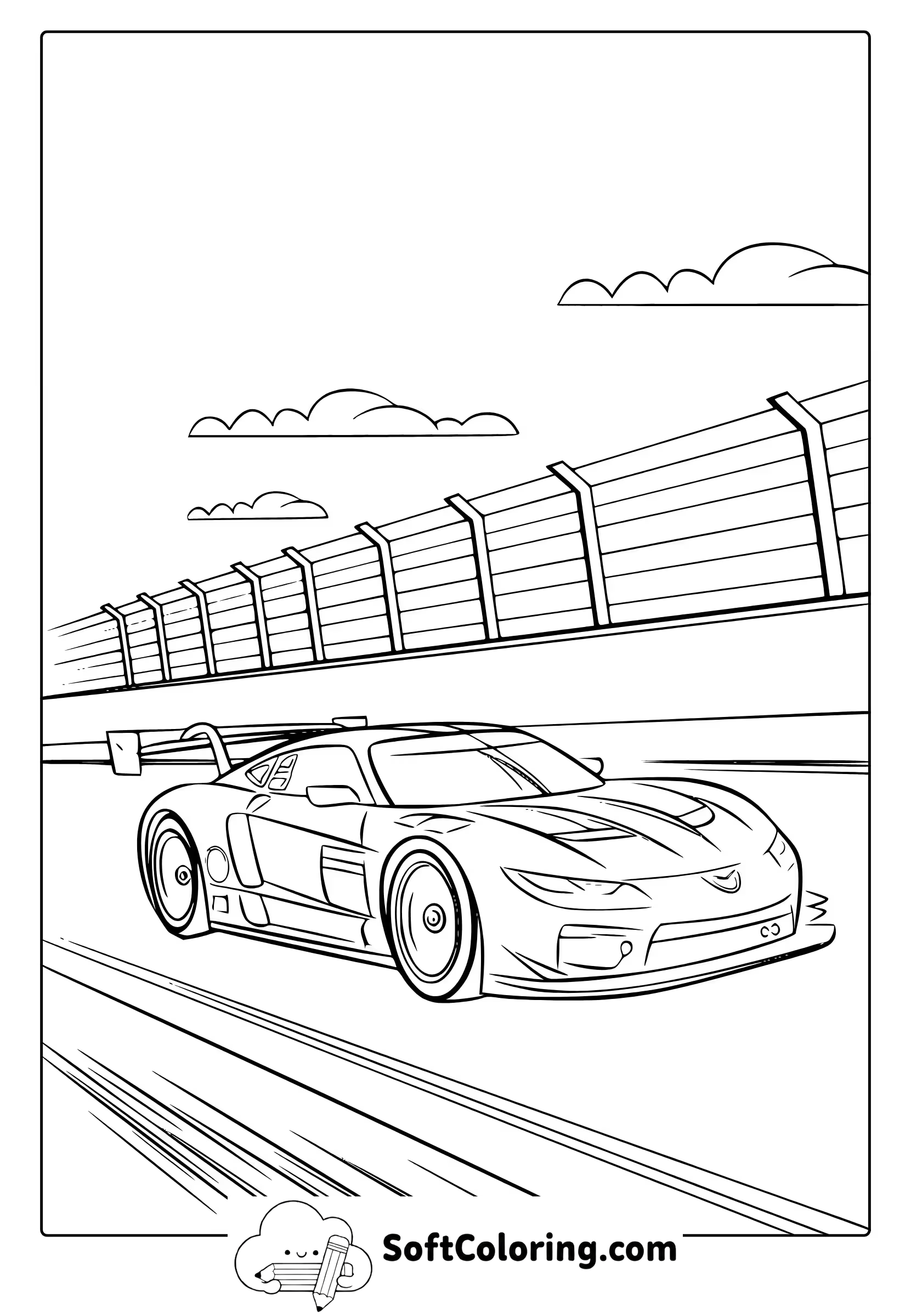 Race Car Coloring Page