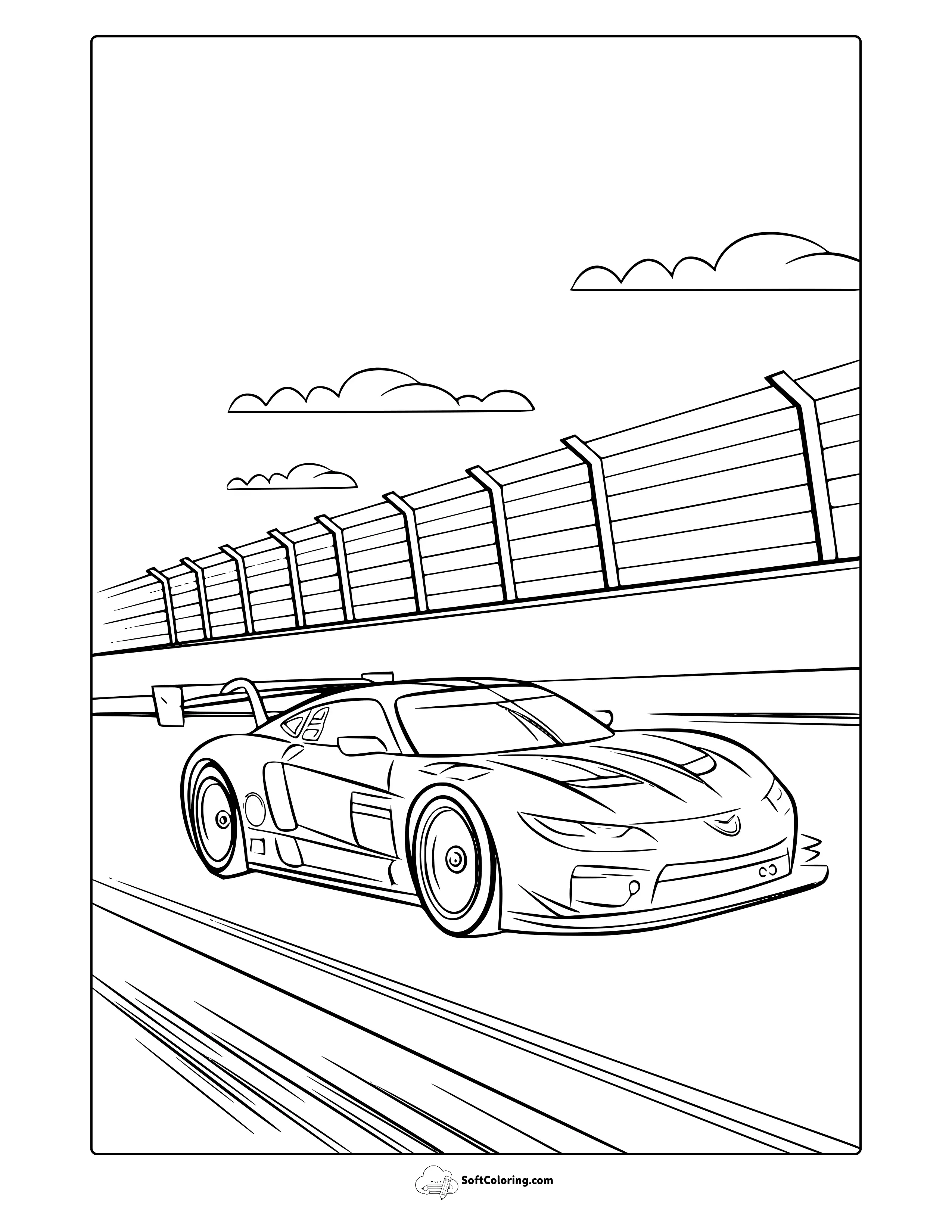 Race Car Coloring Page