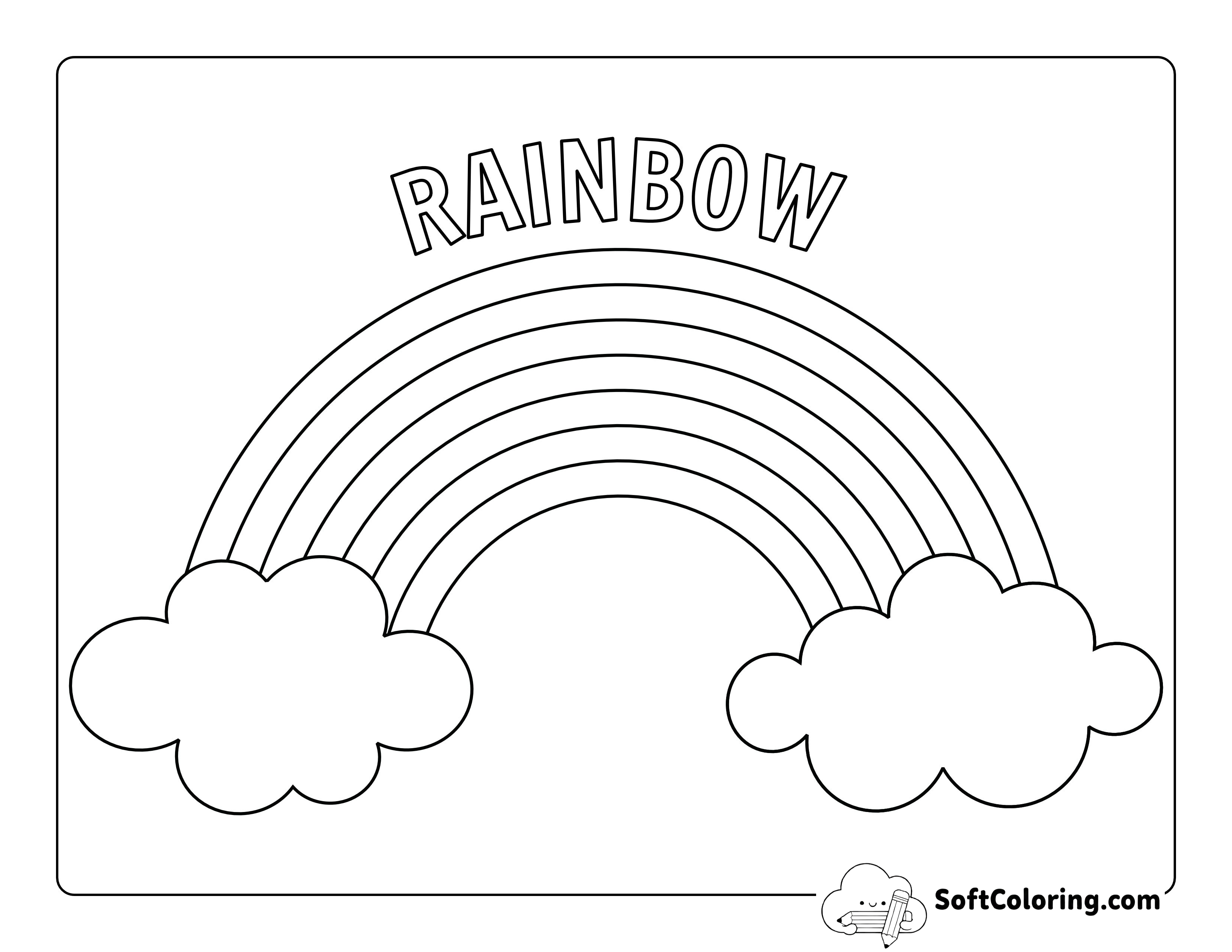 Printable Rainbow Template to Color